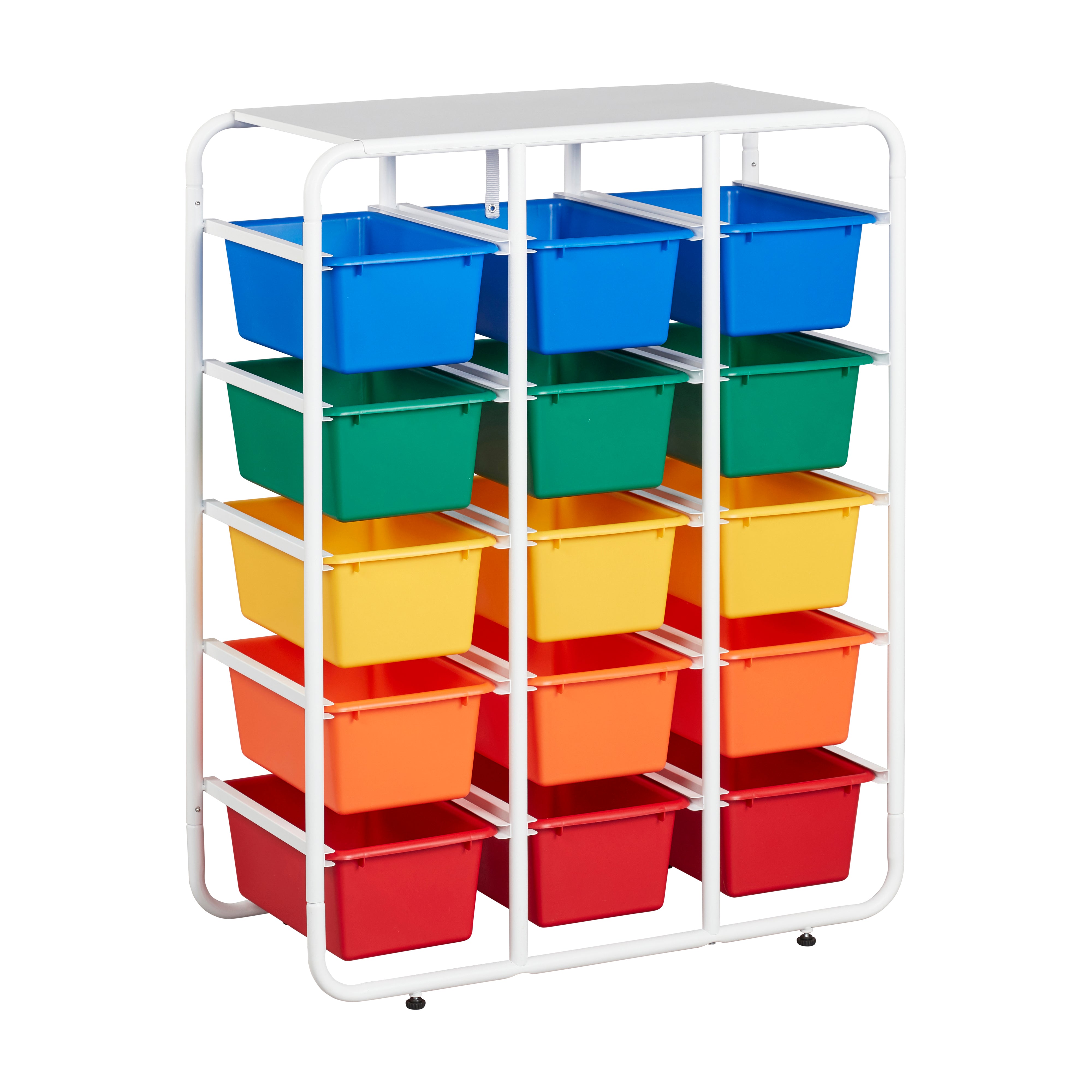 5-Tier Storage Rack with 15 Cubby Bins, 5x3