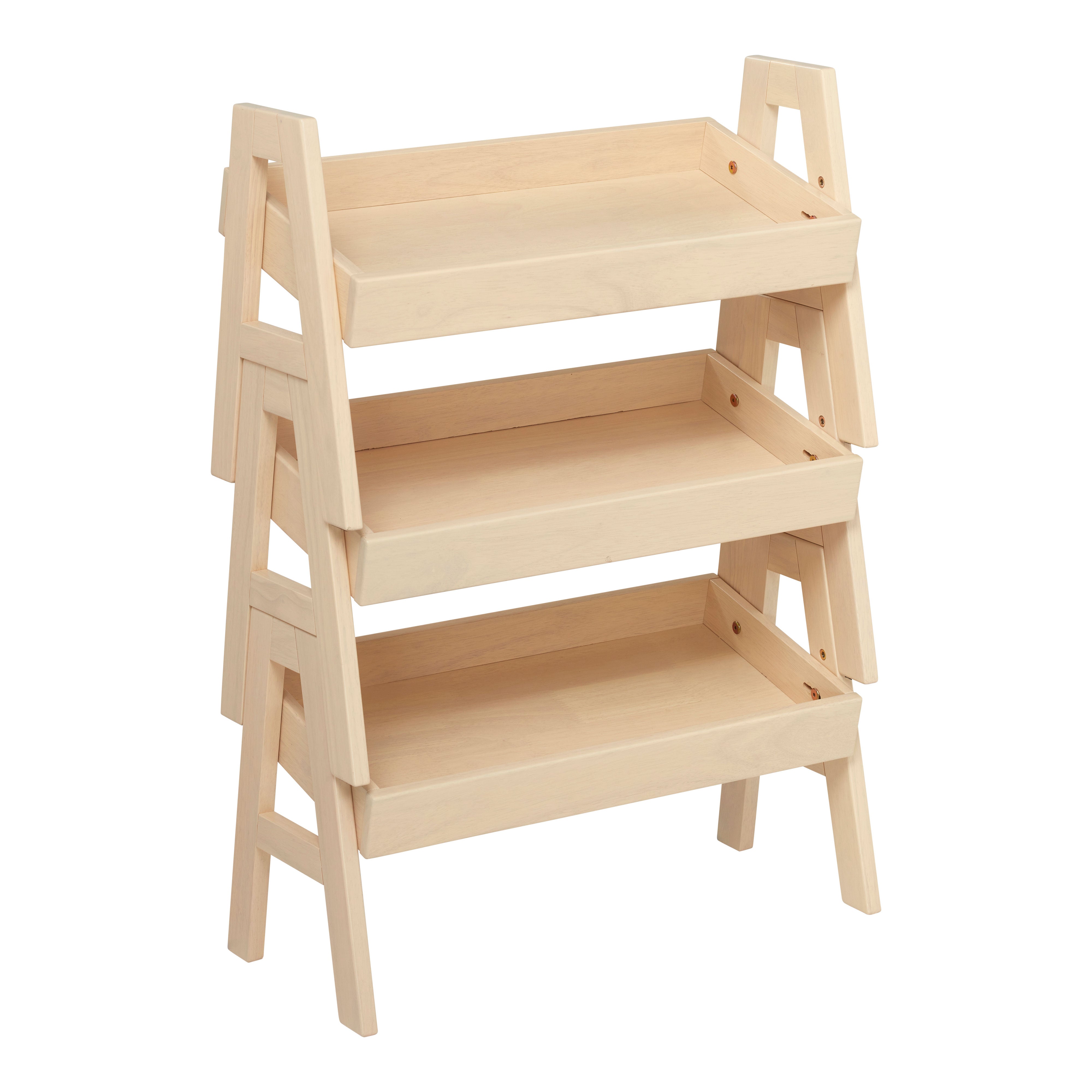 Adjustable Stacking Shelf with Full Edge, 3-Pack