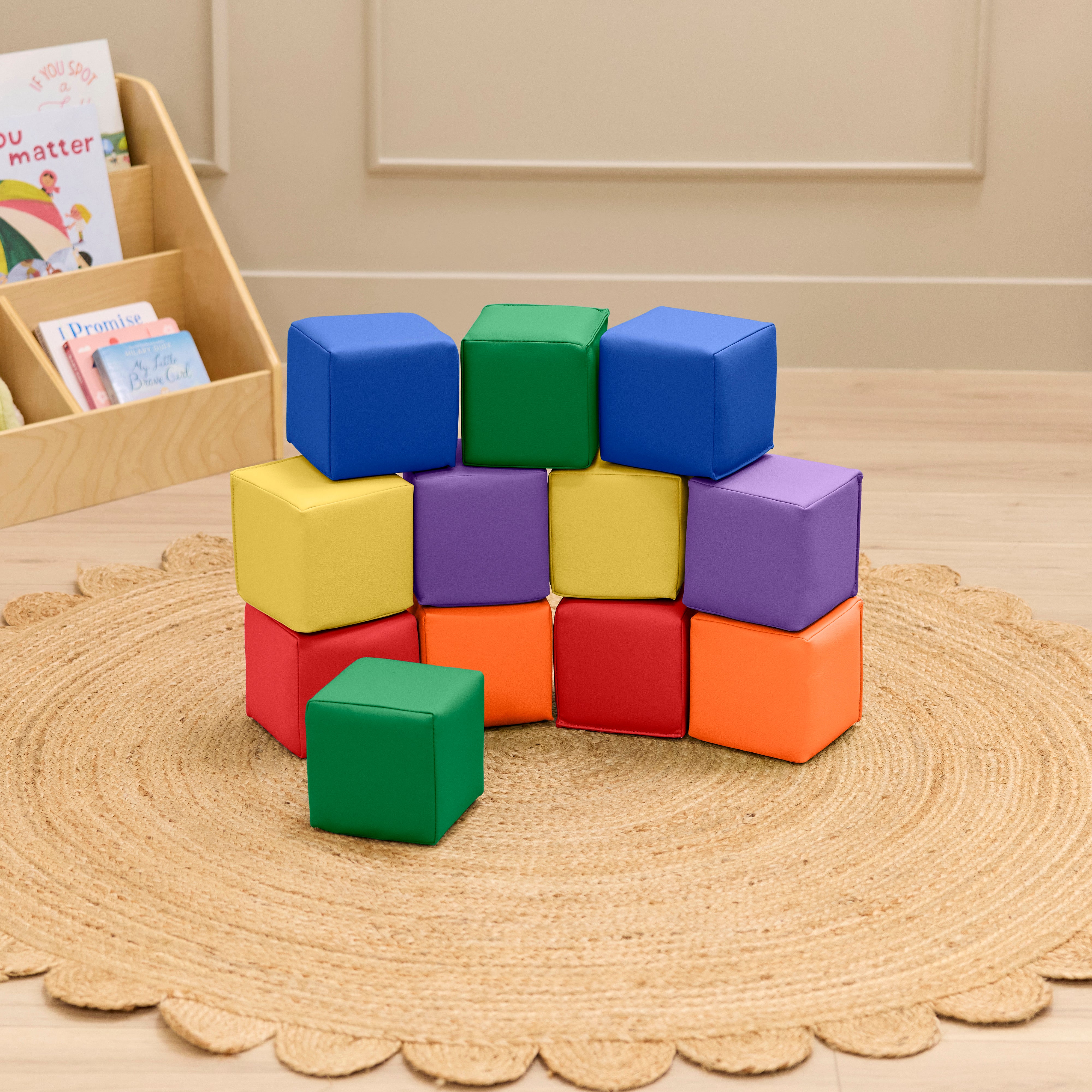 Mosaic Toddler Foam Building Blocks, 12-Piece