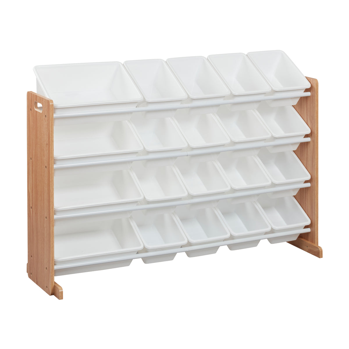 4-Tier Organizer with 20 Removable Plastic Bins, 4x5