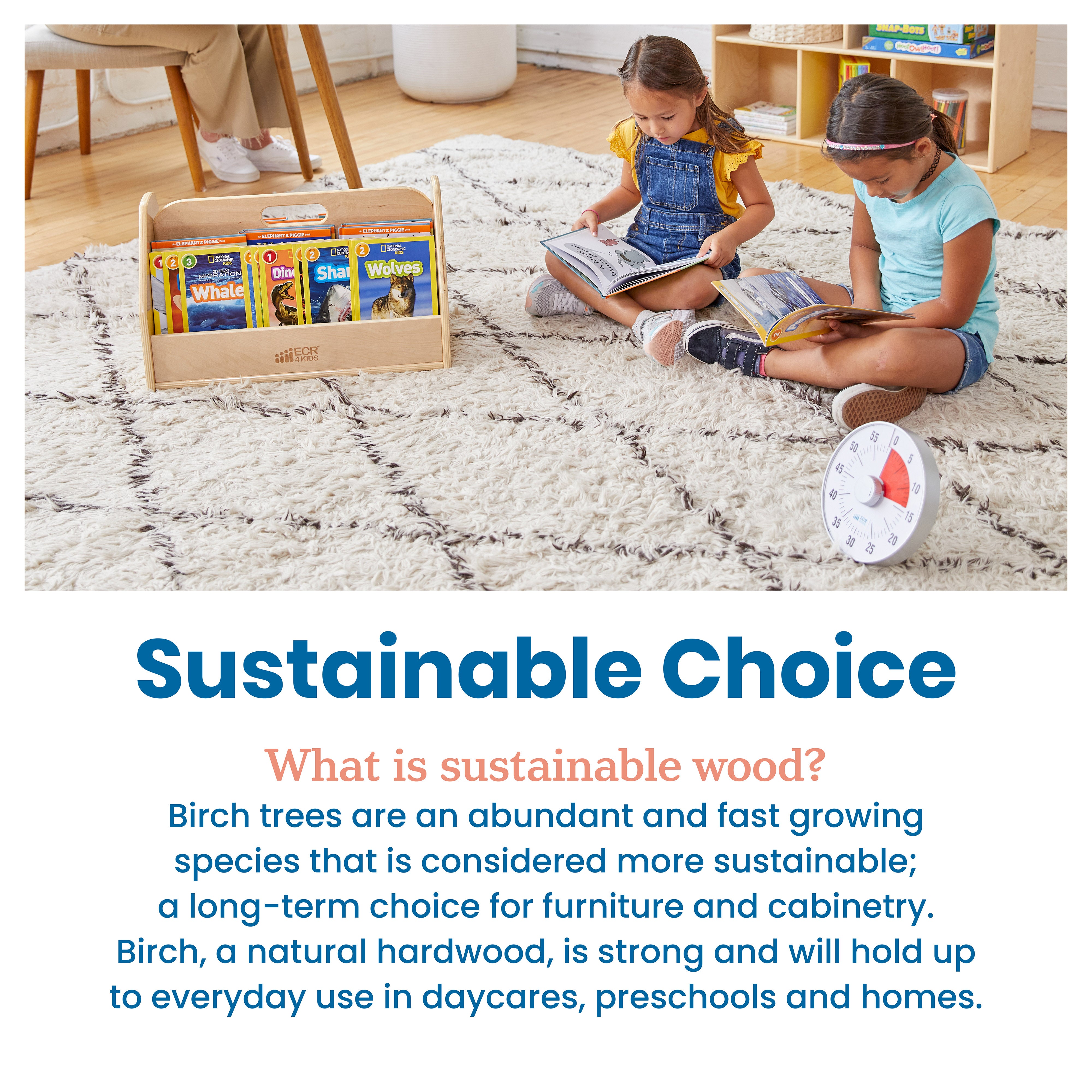 Double-Sided Book Caddy with Countdown Timer