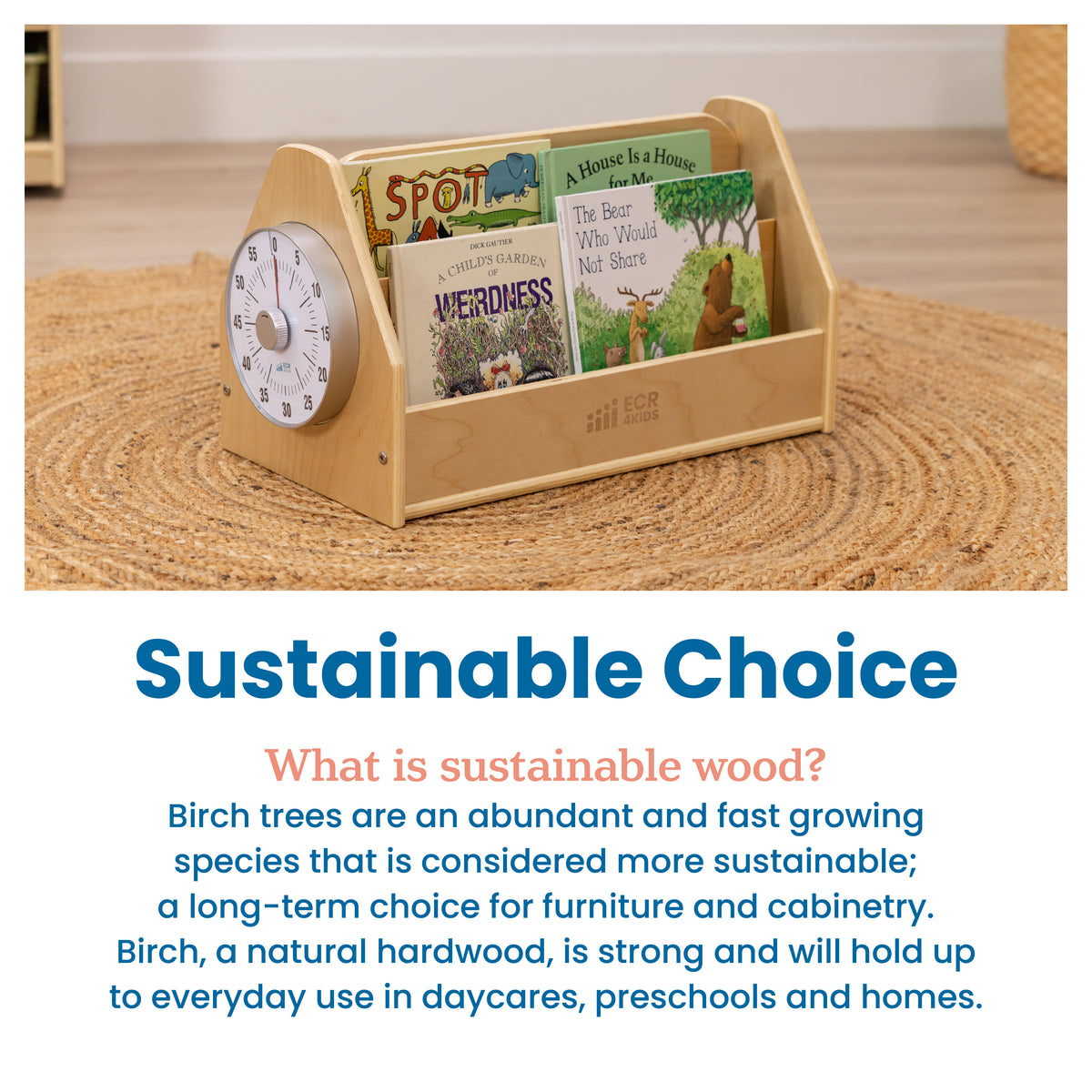 Double-Sided Book Caddy with Countdown Timer