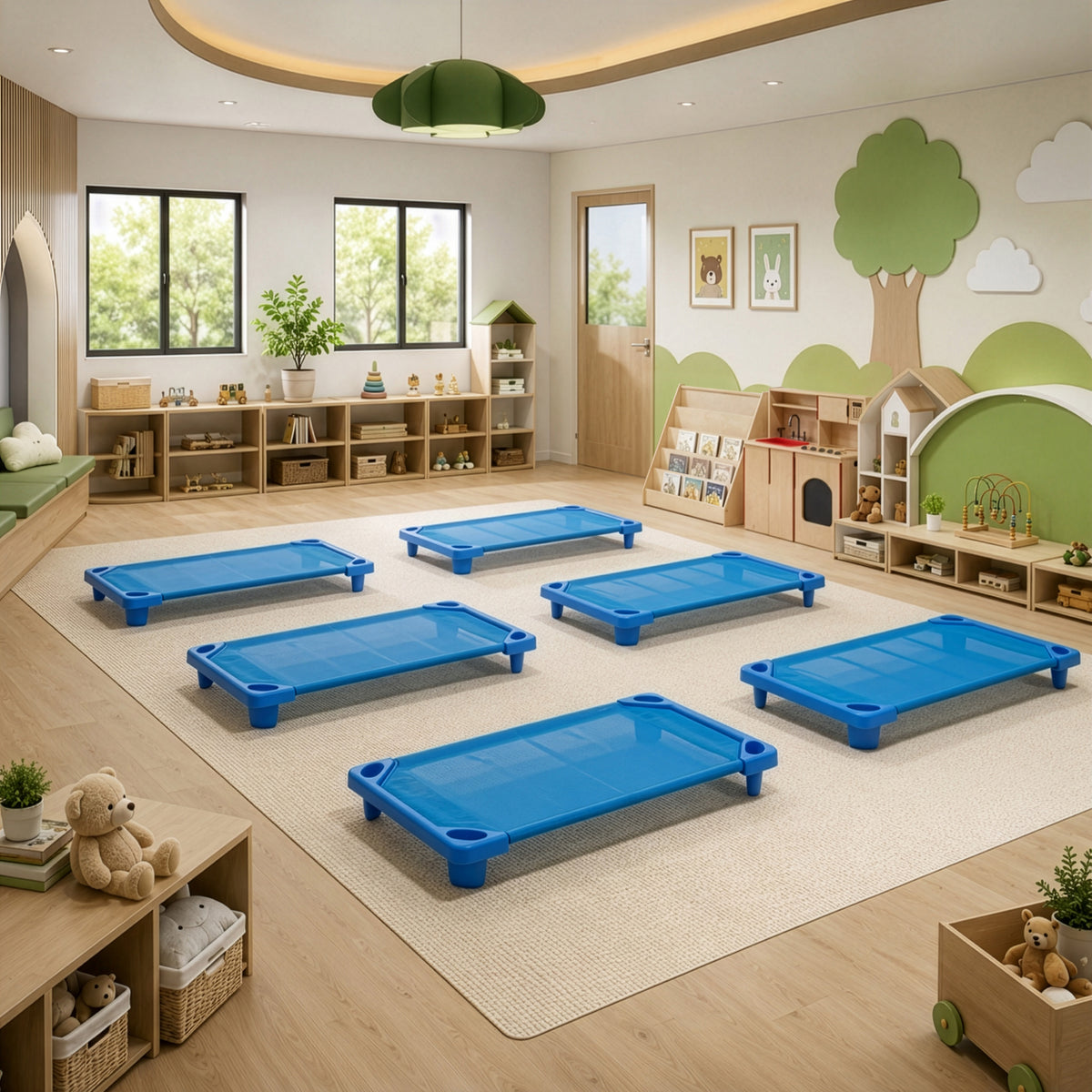 Streamline Cot, Ready-to-Assemble, Toddler Size, 6-Pack