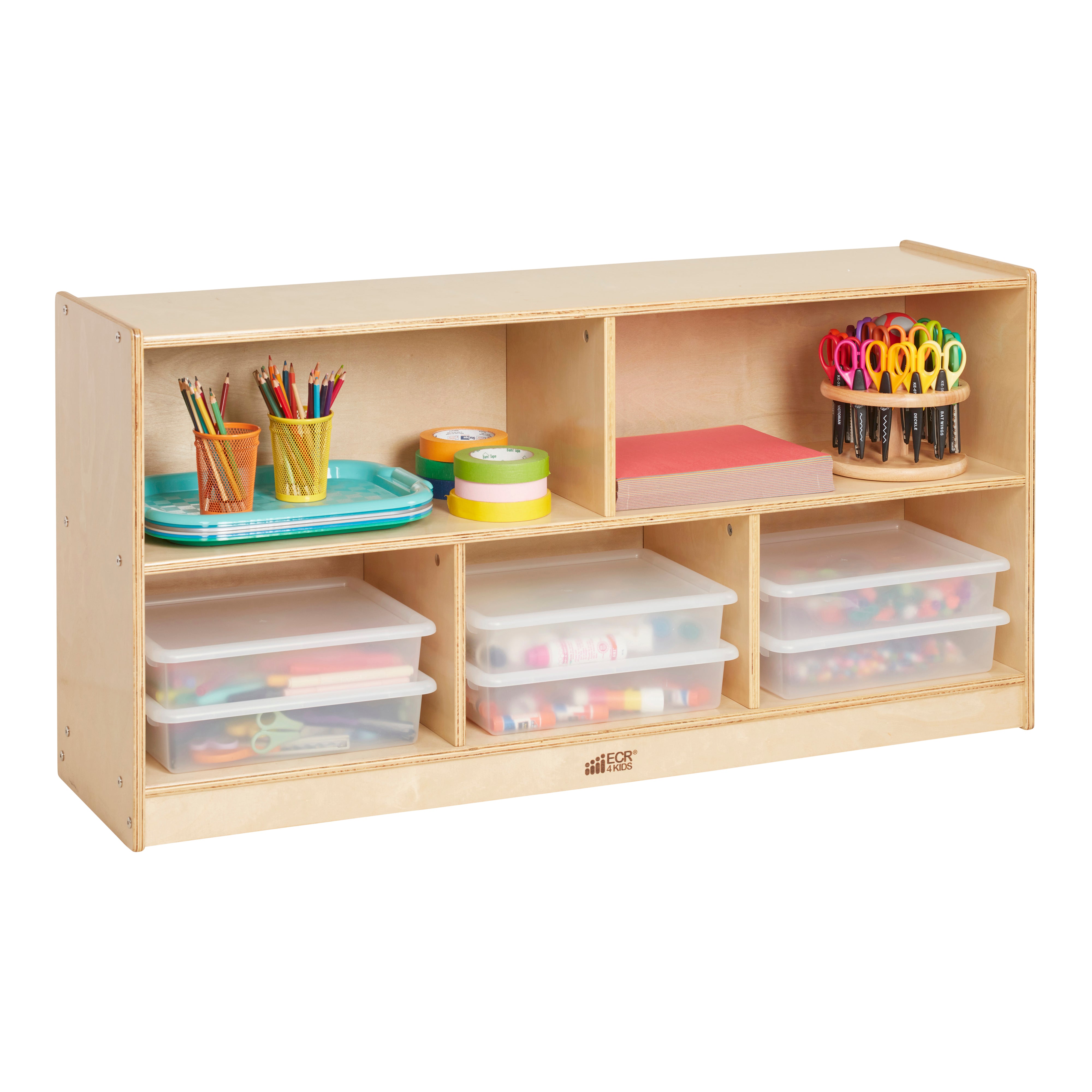 Preschool Cozy Reading Corner Package with Book Display, Storage Cabinet and Floor Cushions