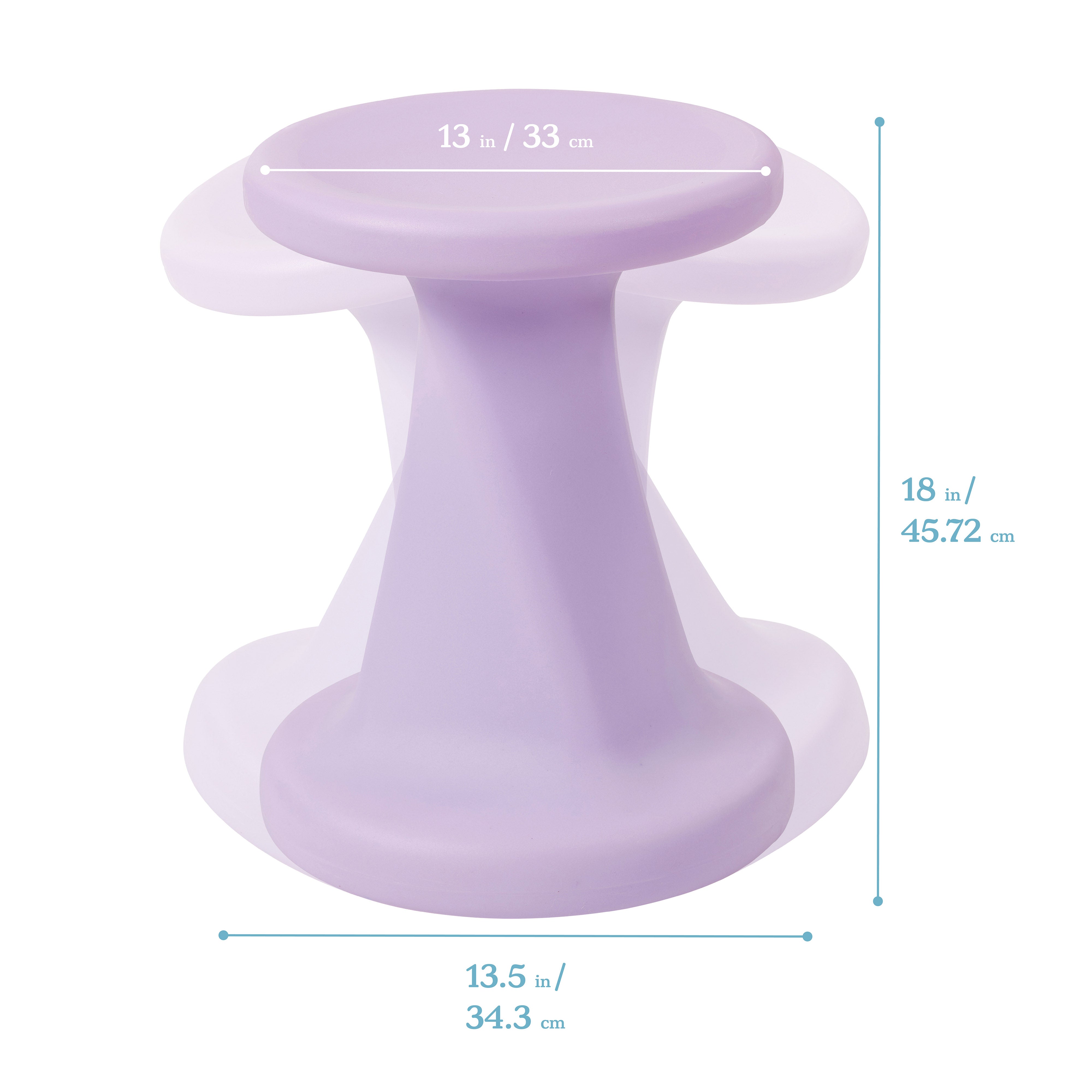 Twist Wobble Stool, 18in Seat Height