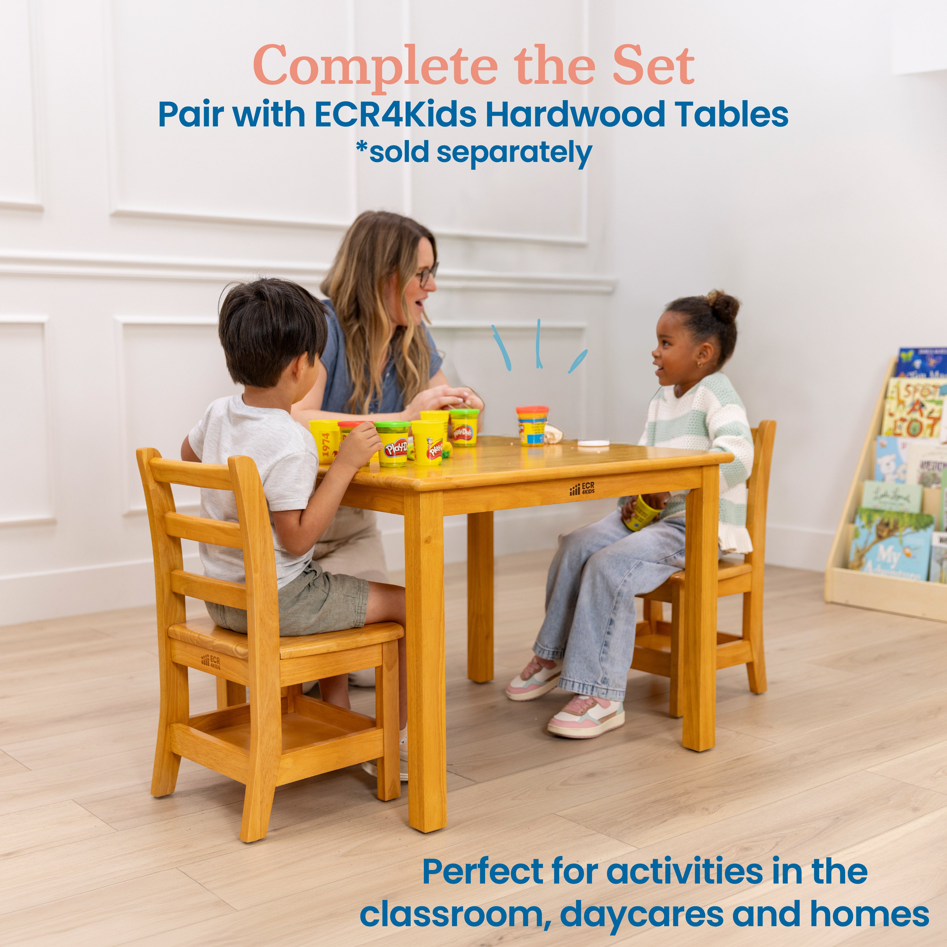 Three-Rung Ladderback Chair with Storage, 2-Pack