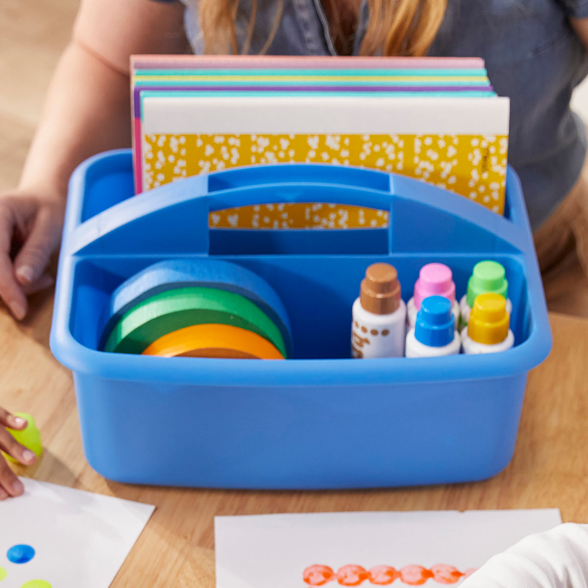 2-Compartment Large Plastic Caddy, 6-Pack