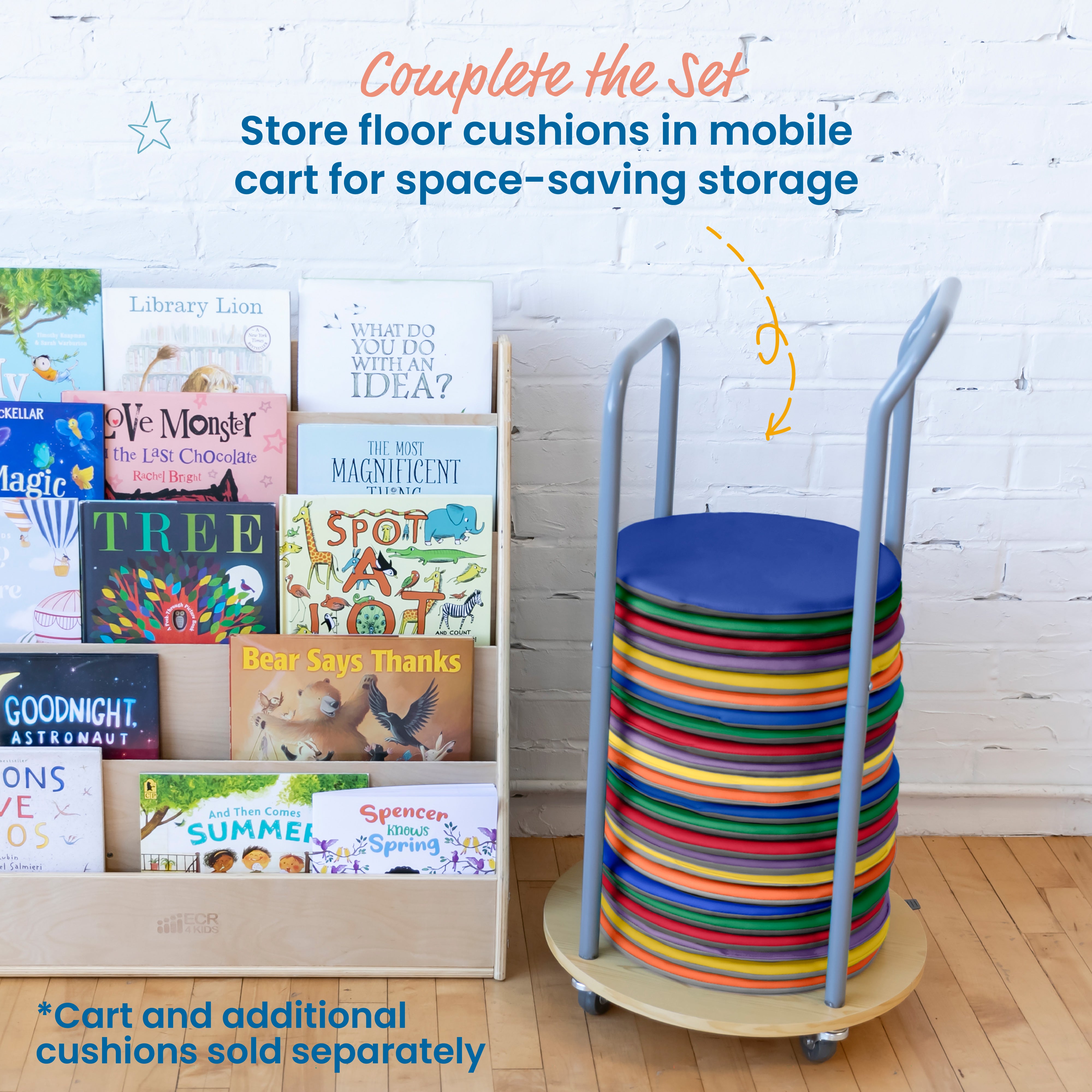 Colorful Floor Pads, Round, 6-Piece