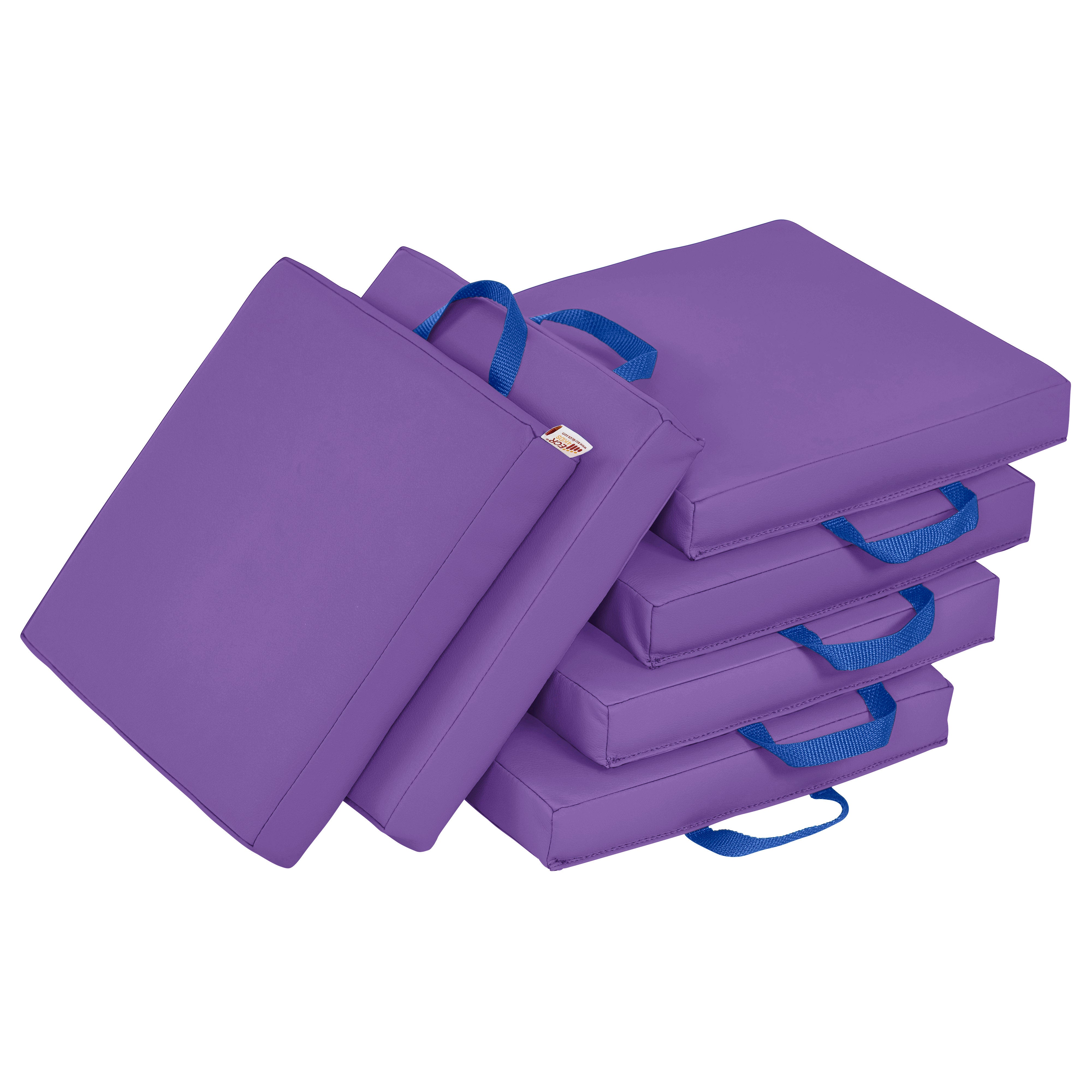 Square Floor Cushions with Handles, Classroom Flexible Seating, 6-Piece