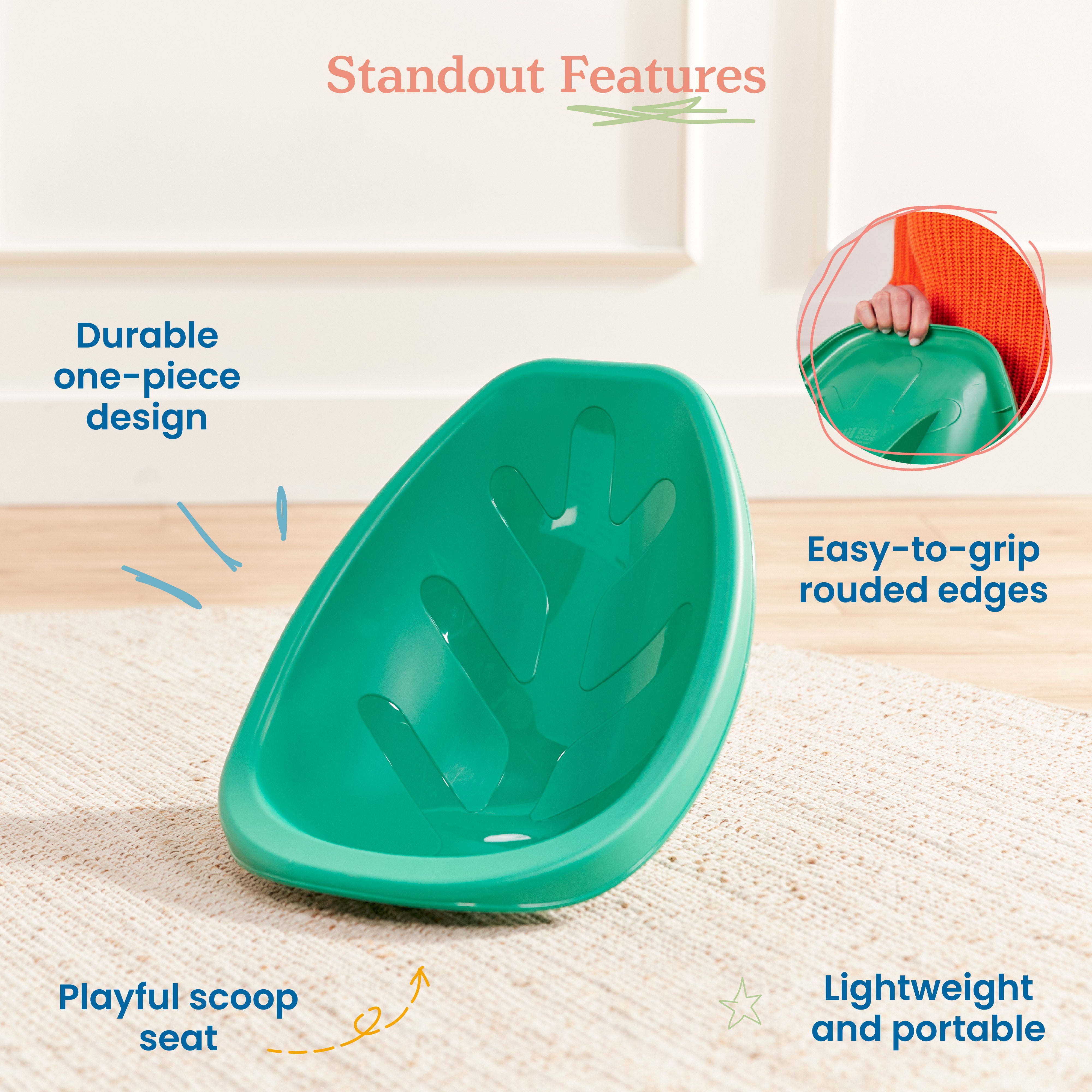 Leaf Scoop Floor Seat, 6-Piece