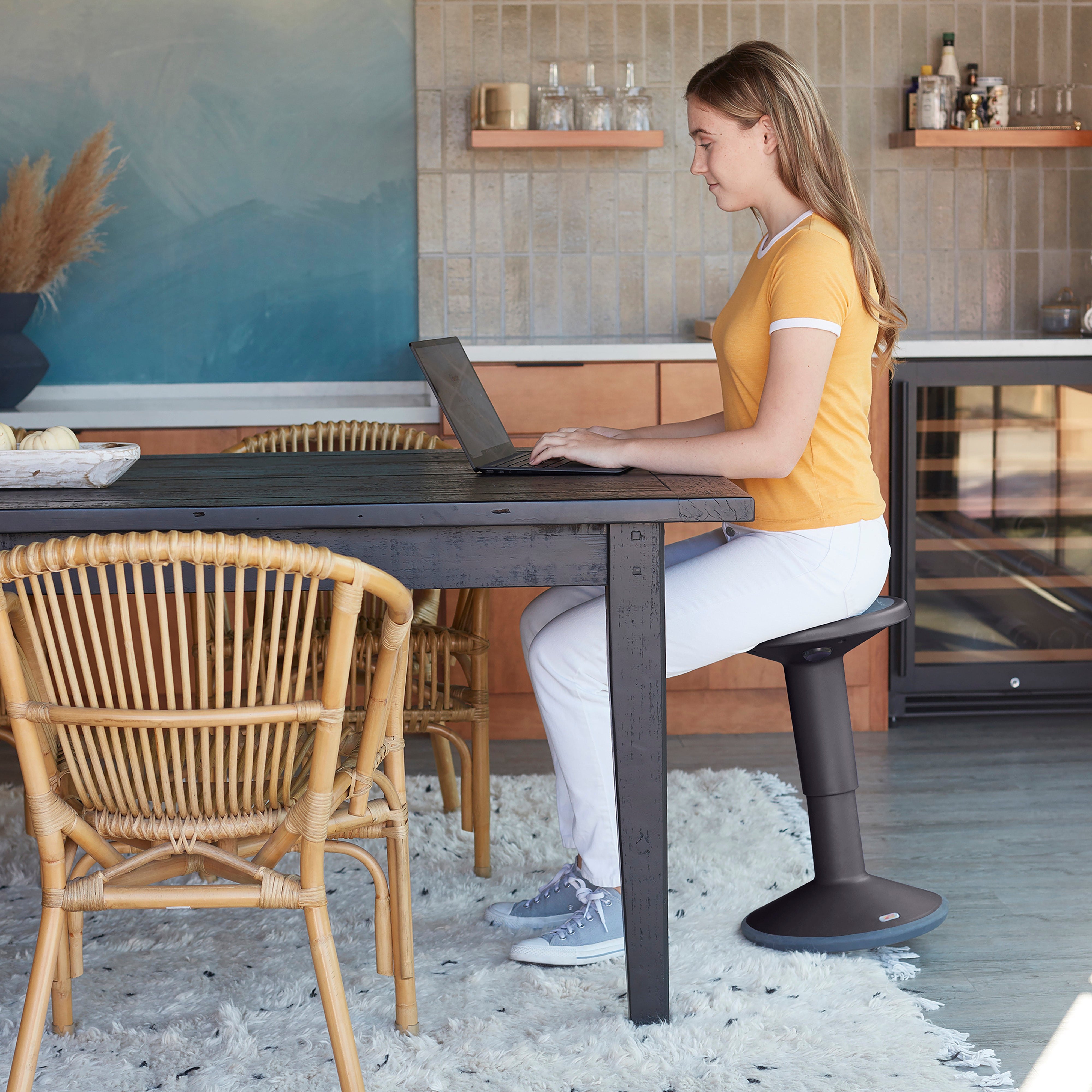 SitWell Wobble Stool, Adjustable Height