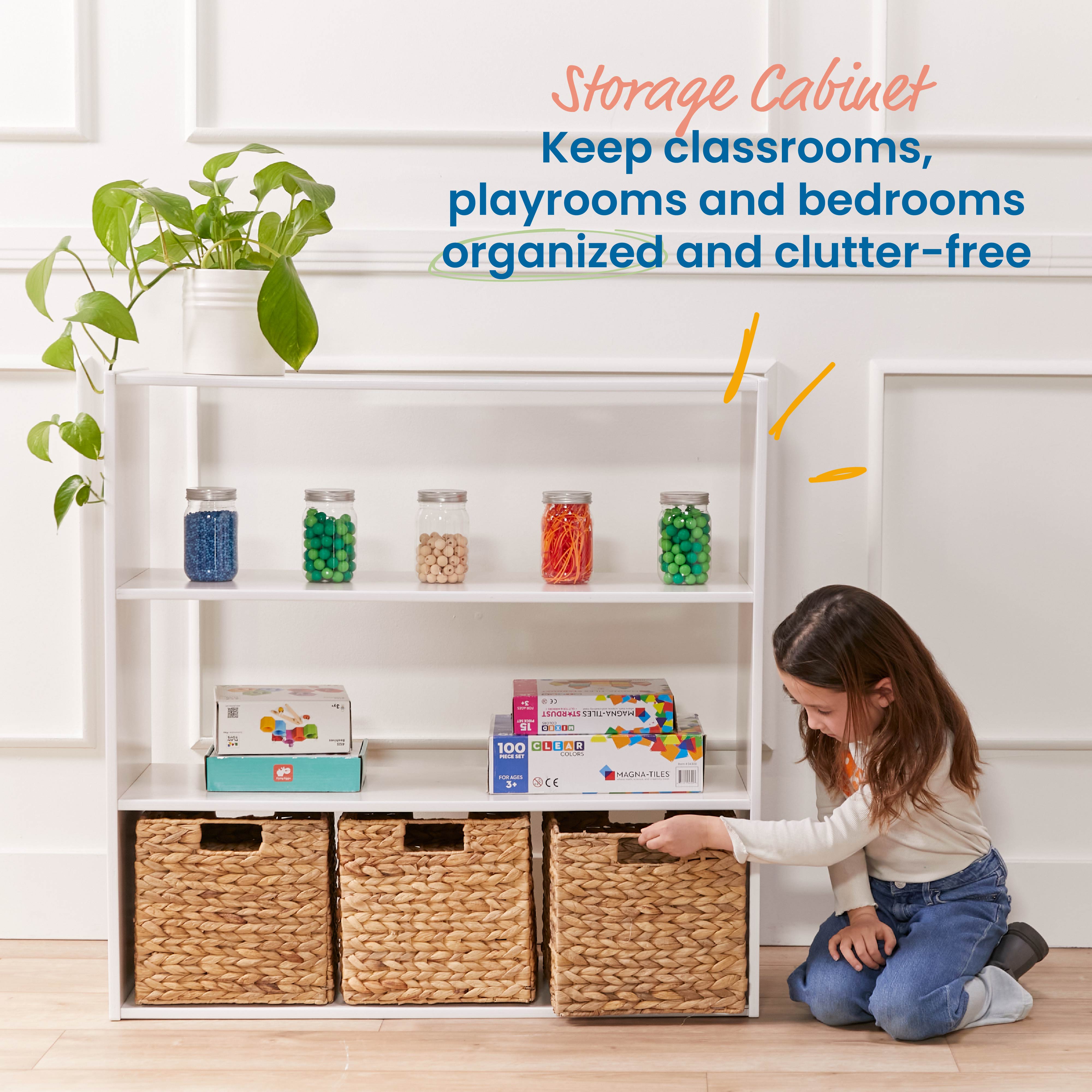 Streamline 3-Shelf Storage Cabinet, 36in High