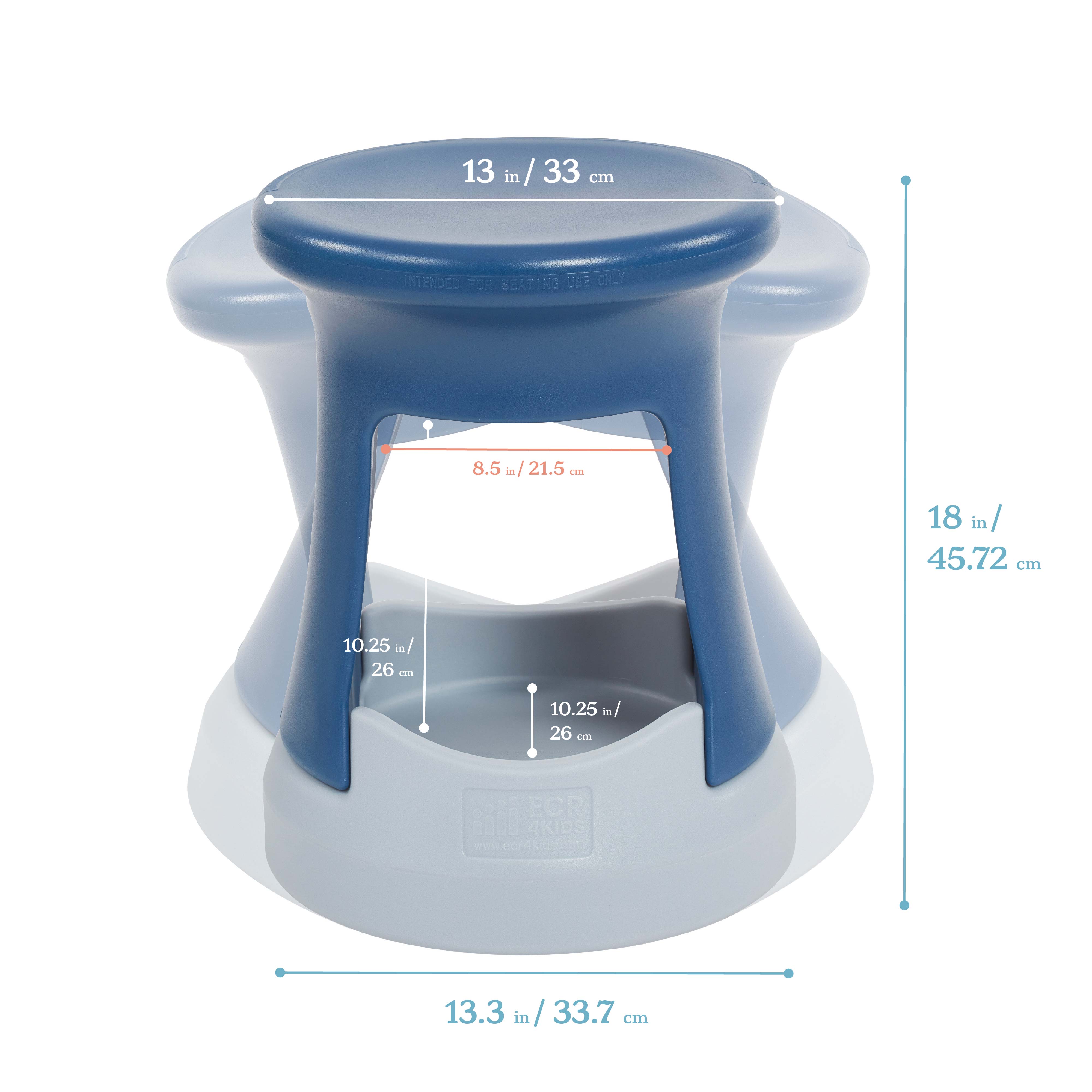 Storage Wobble Stool, 18in Seat Height