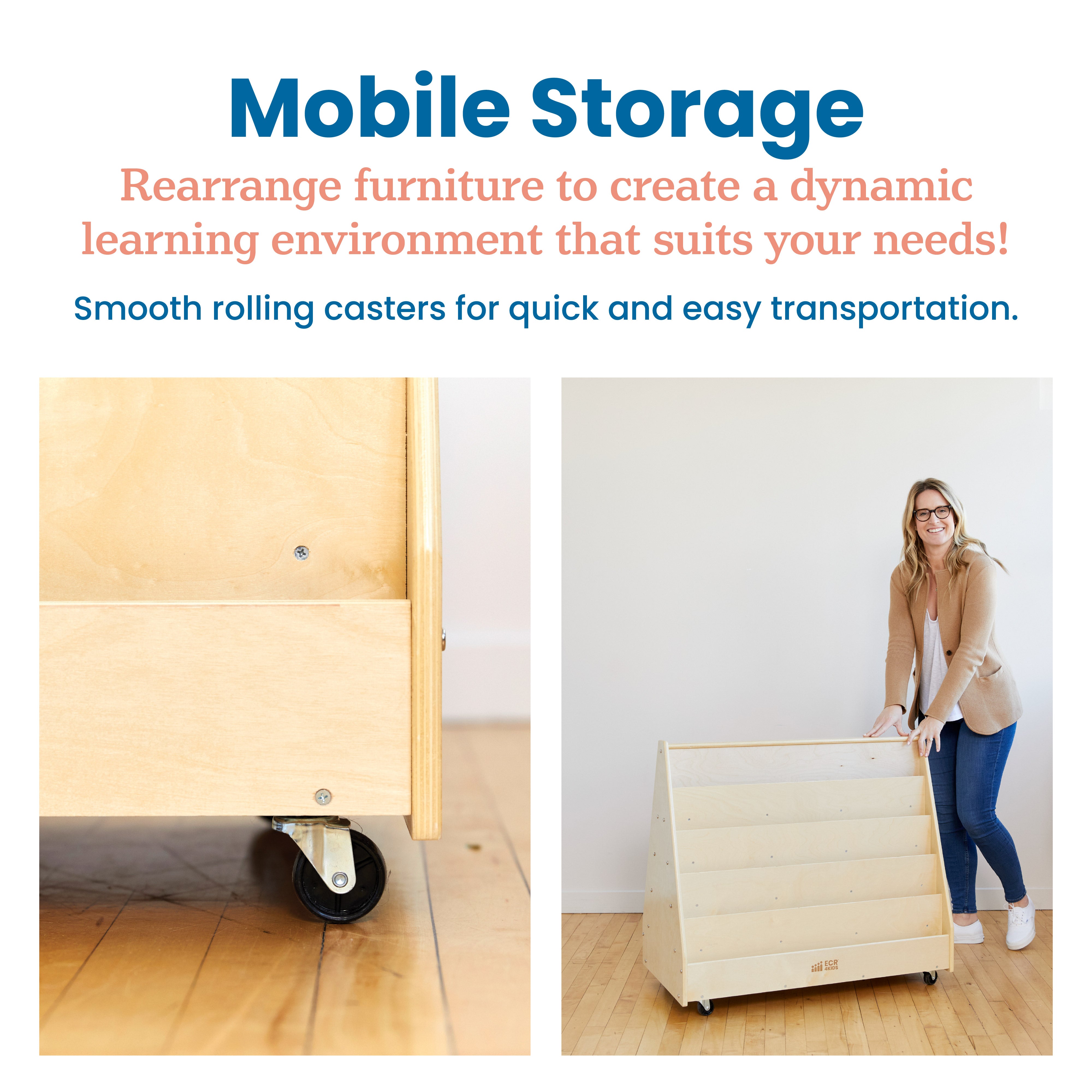 Double-Sided Mobile Book Display