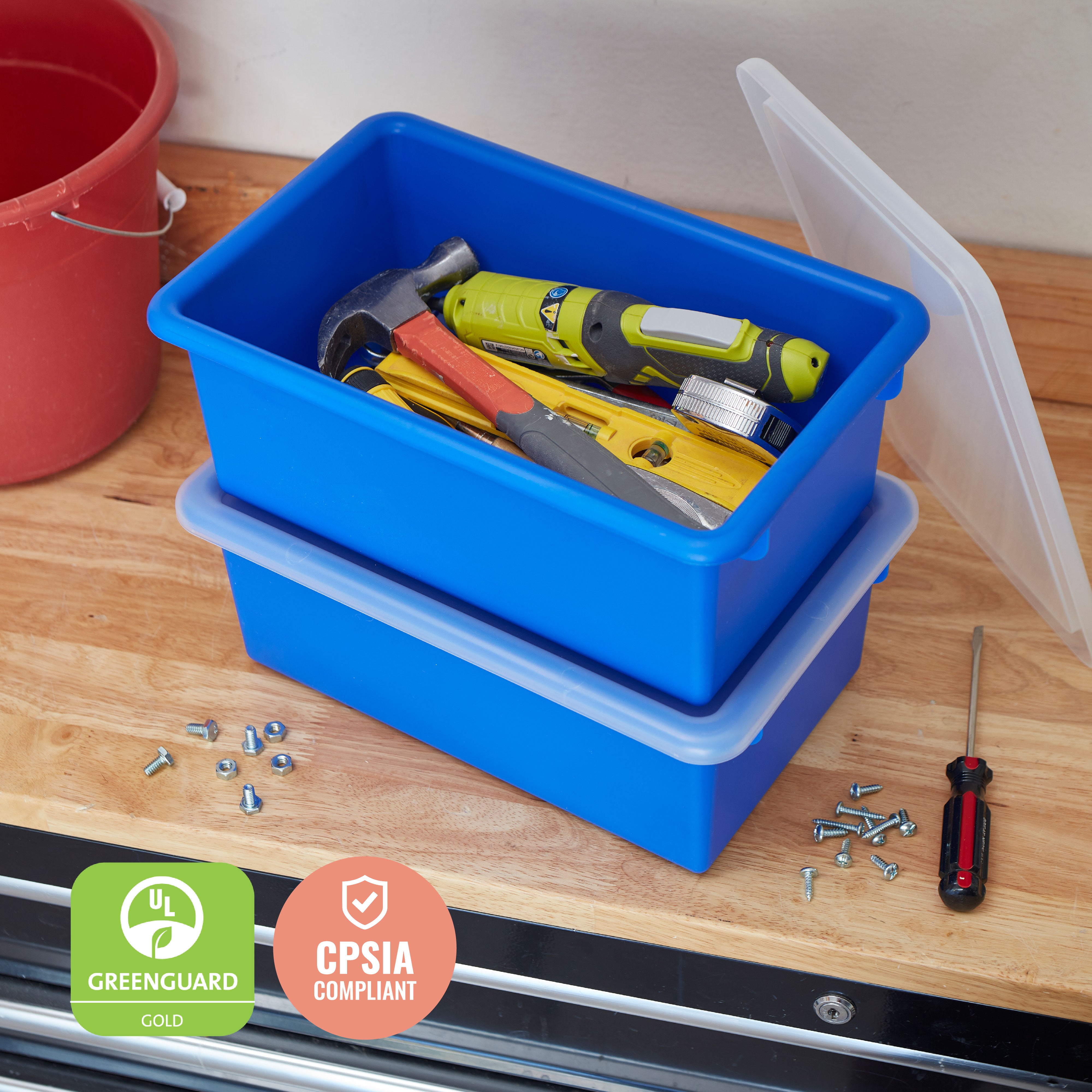 Cubby Storage Bin with Lid, 10-Piece