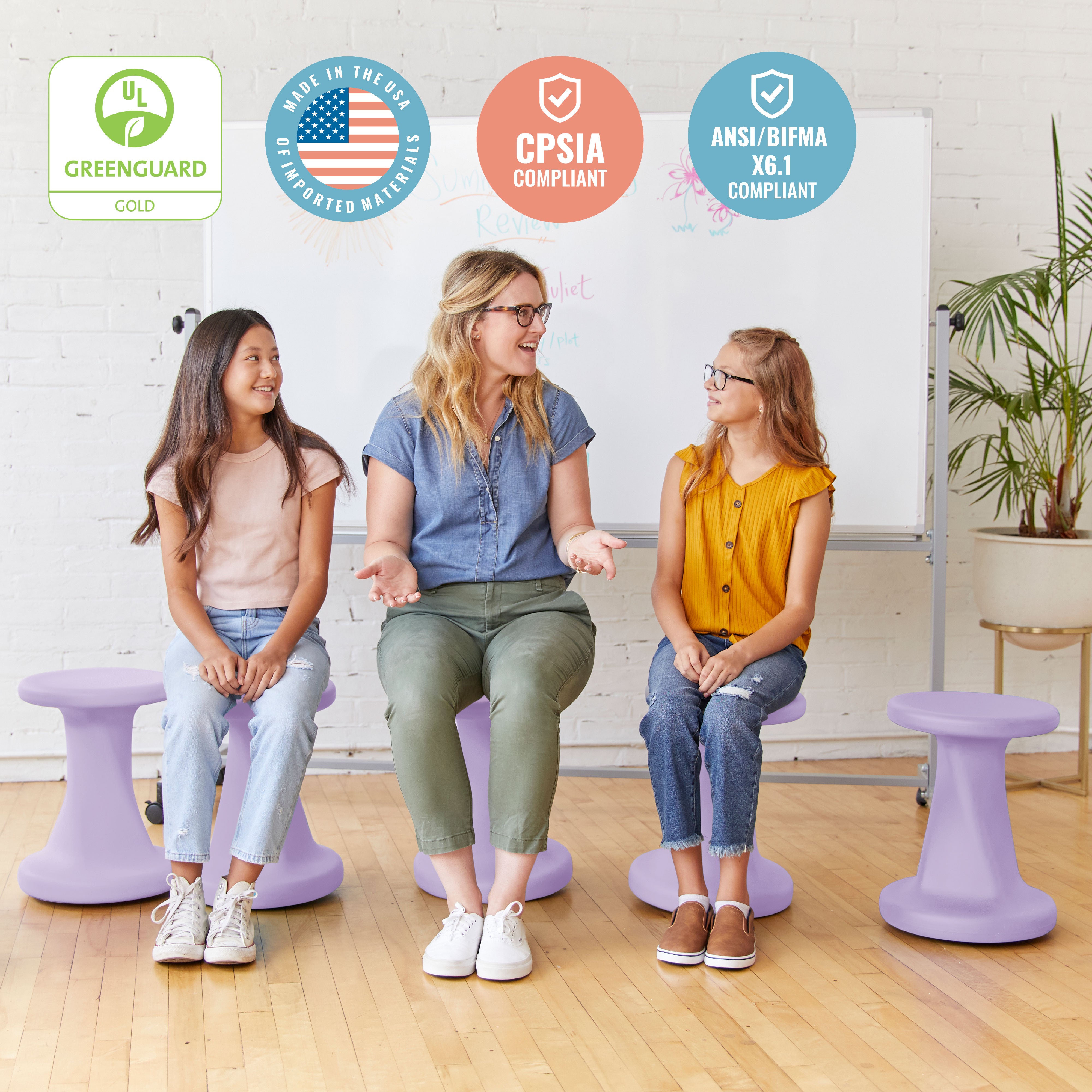 Twist Wobble Stool, 18in Seat Height