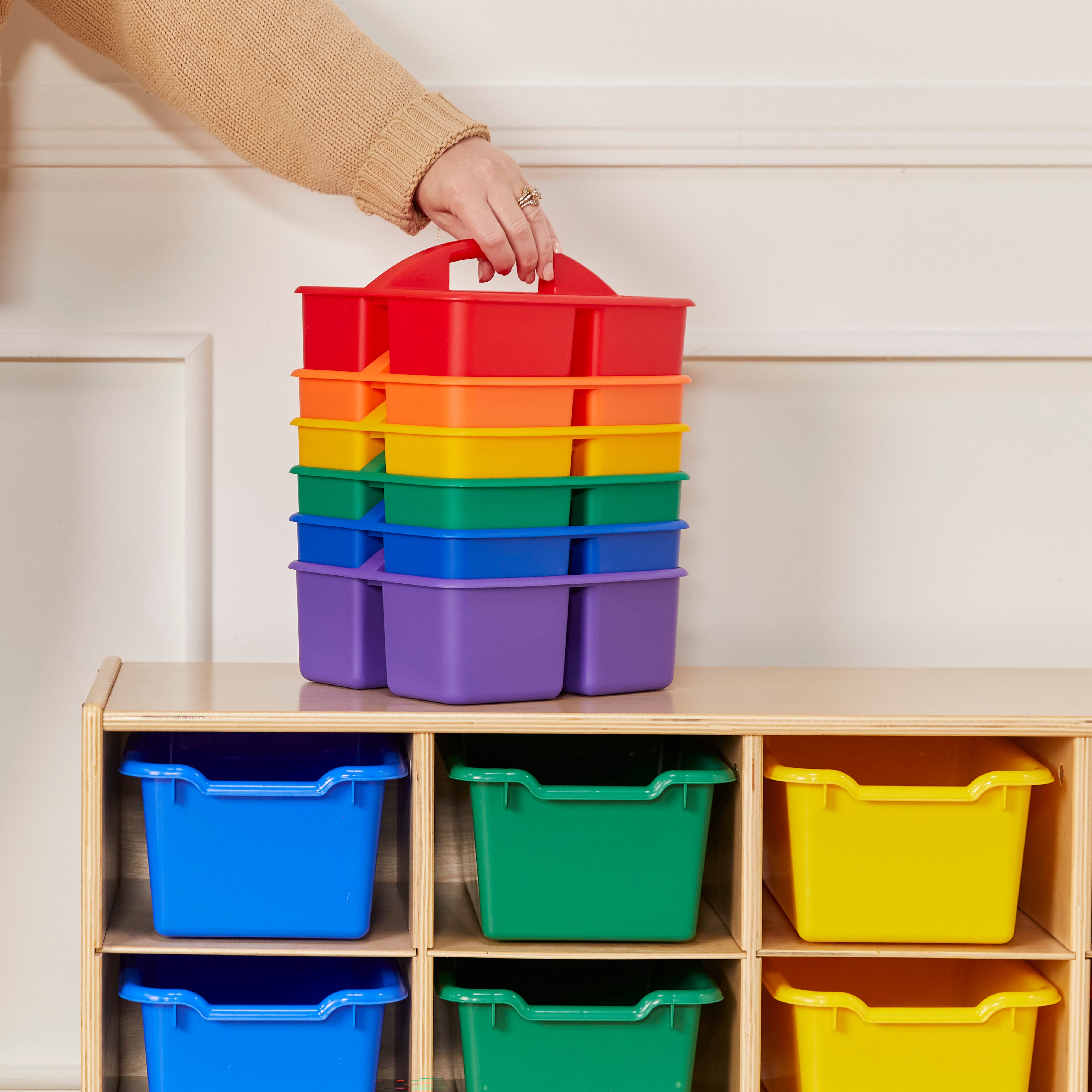 3-Compartment Storage Caddy, 6-Pack