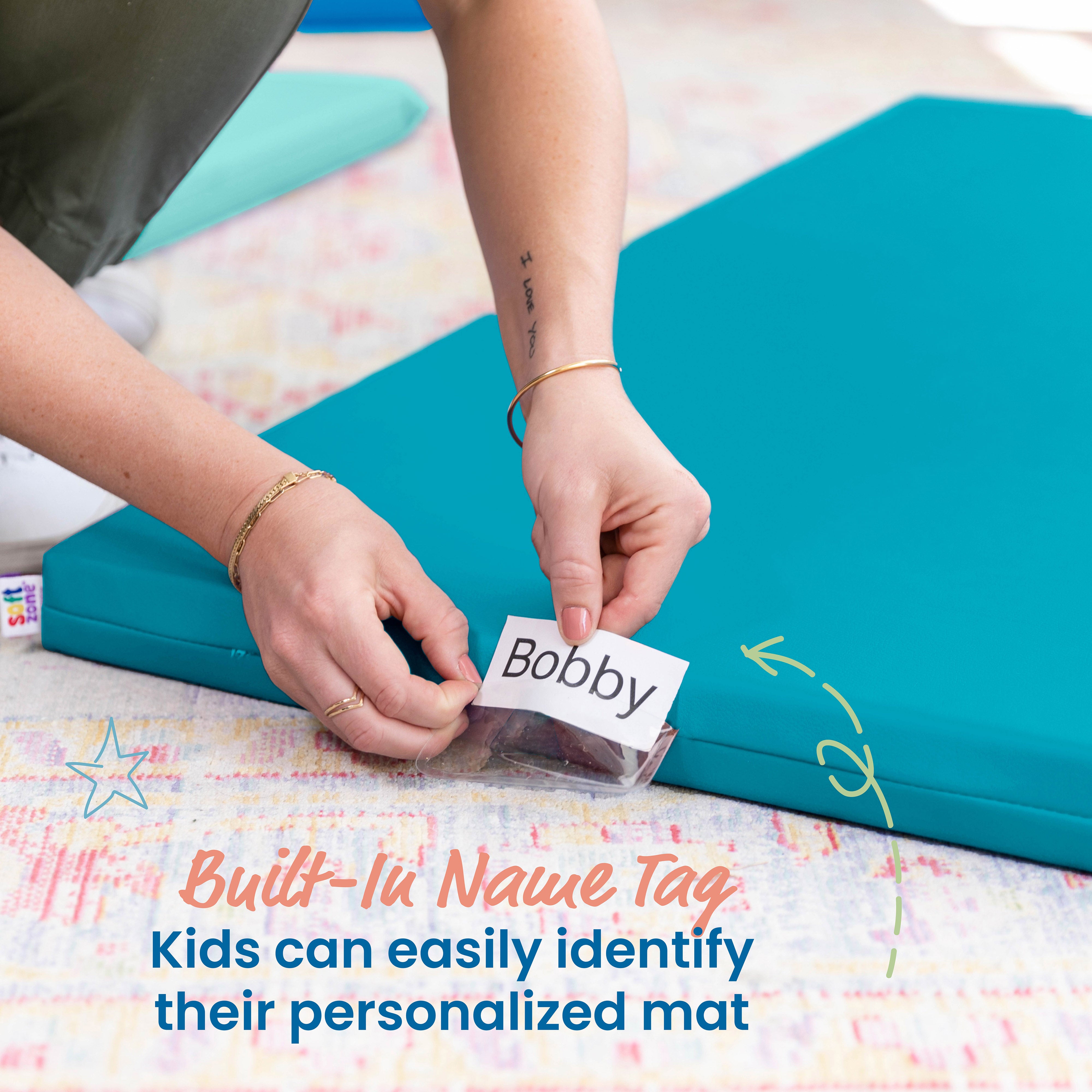 Rainbow Rest Mat with Name Tag, 5-Piece