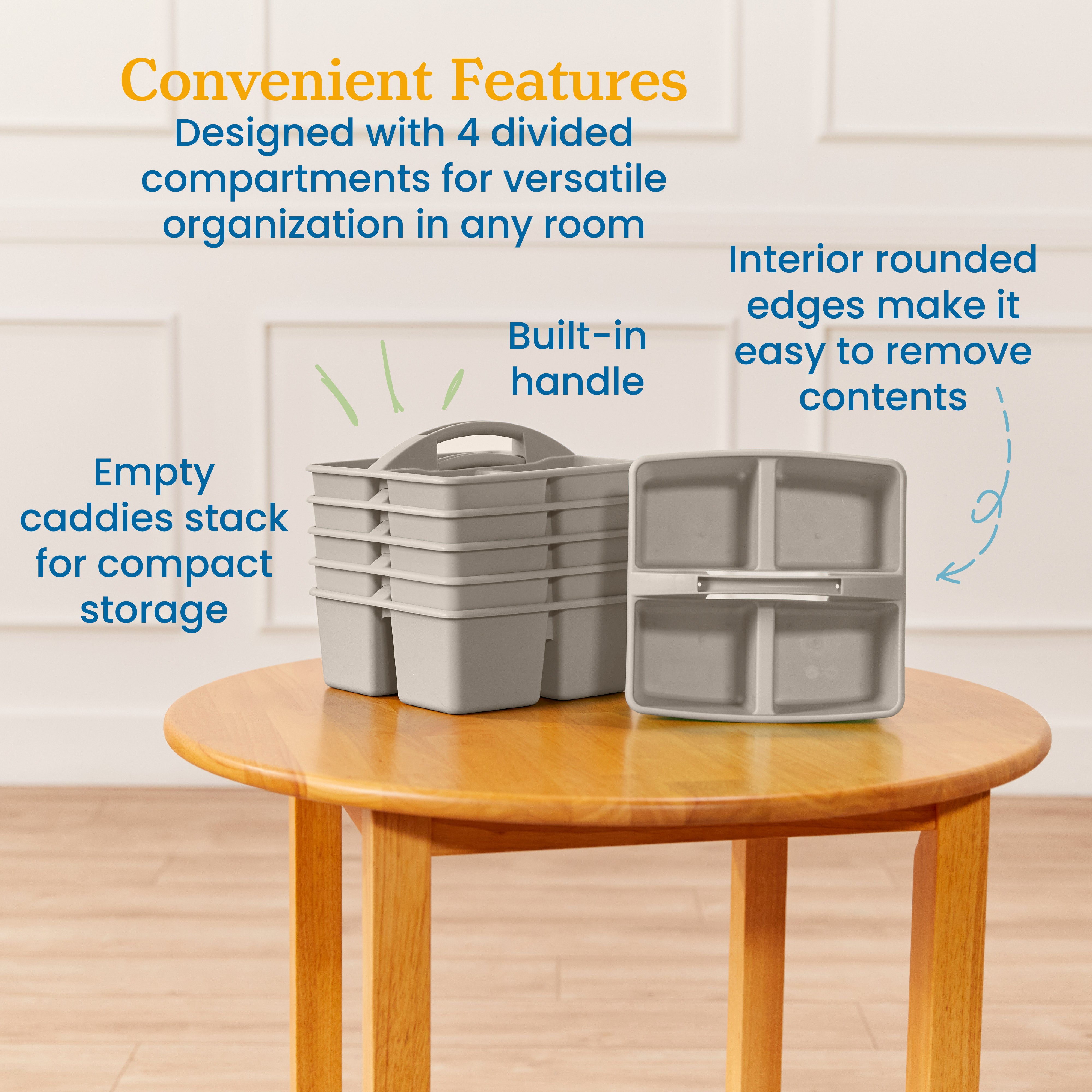 4-Compartment Medium Caddy, 6-Pack