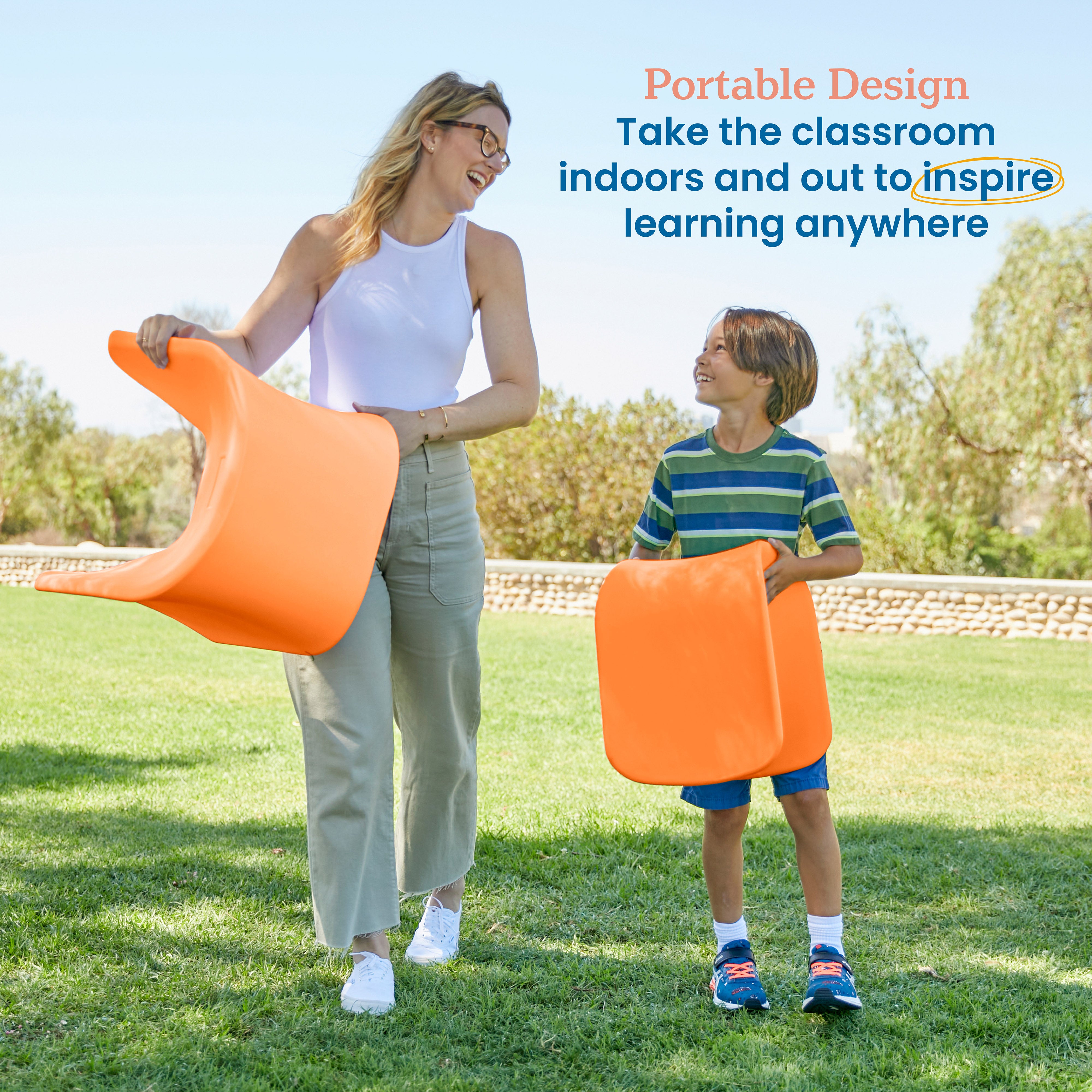 Wave Seat, 14in - 15.1in Seat Height, 2-Pack