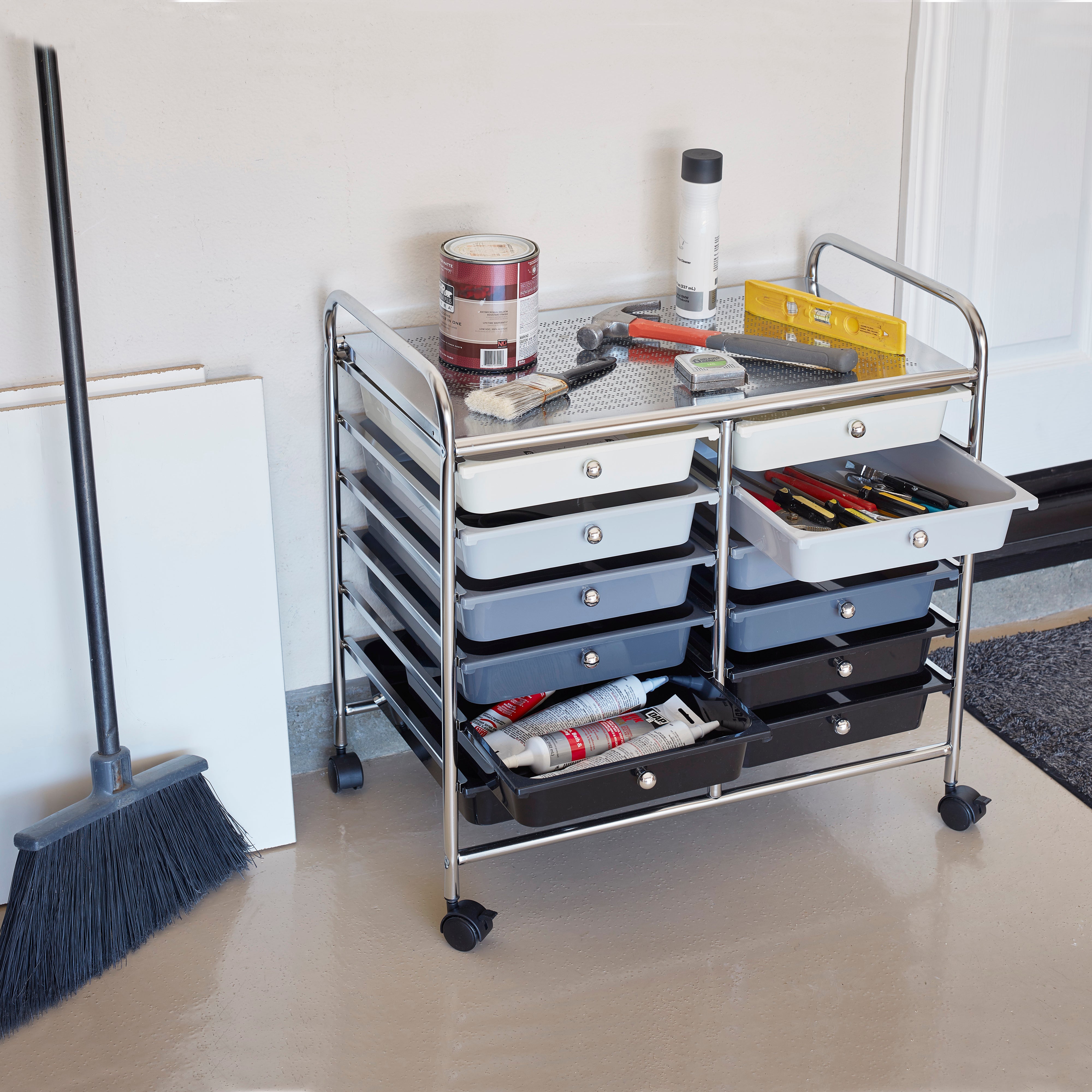 12-Drawer Value Mobile Storage Utility Cart