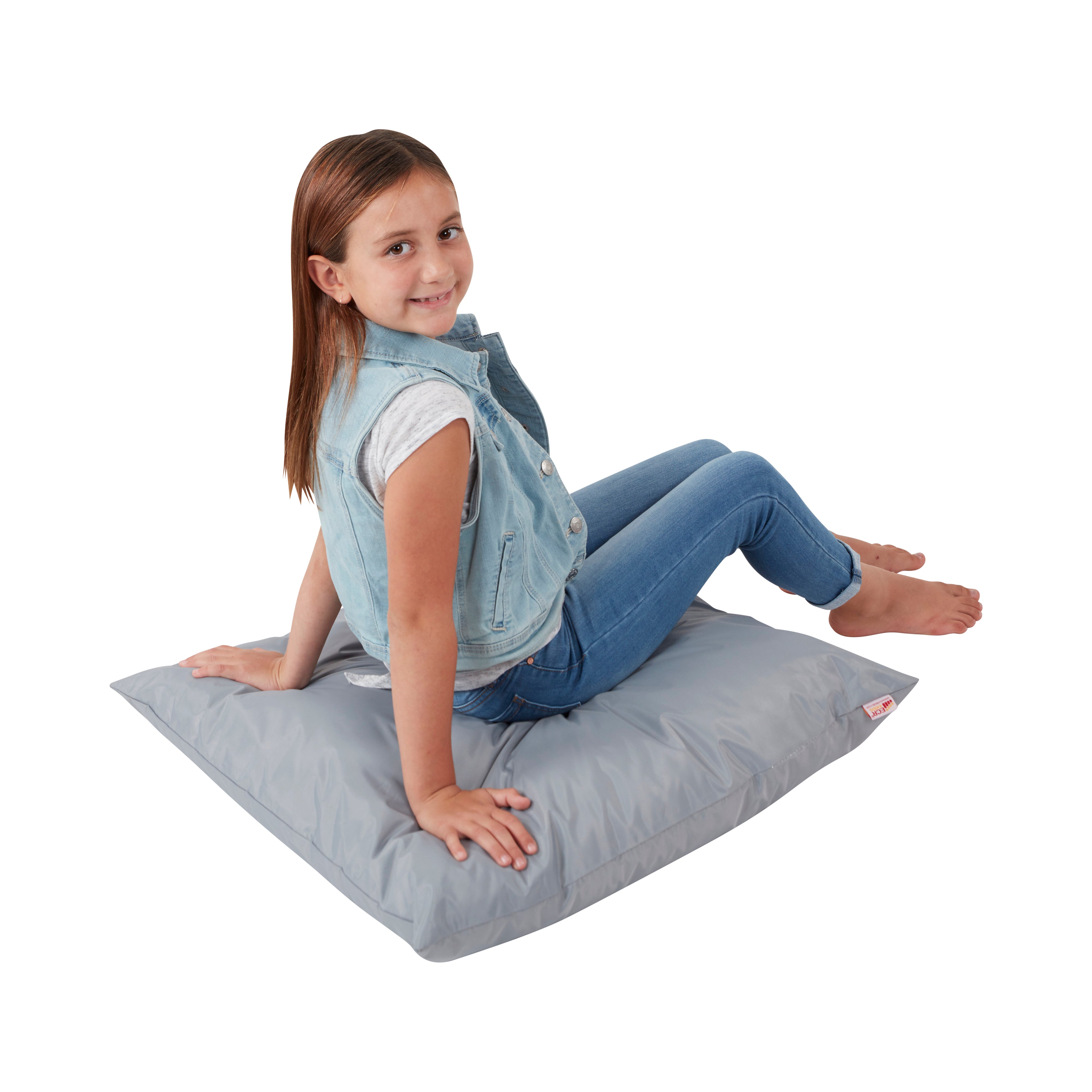 Jumbo Indoor/Outdoor Kids Floor Pillow Cushion, 27in x 27in