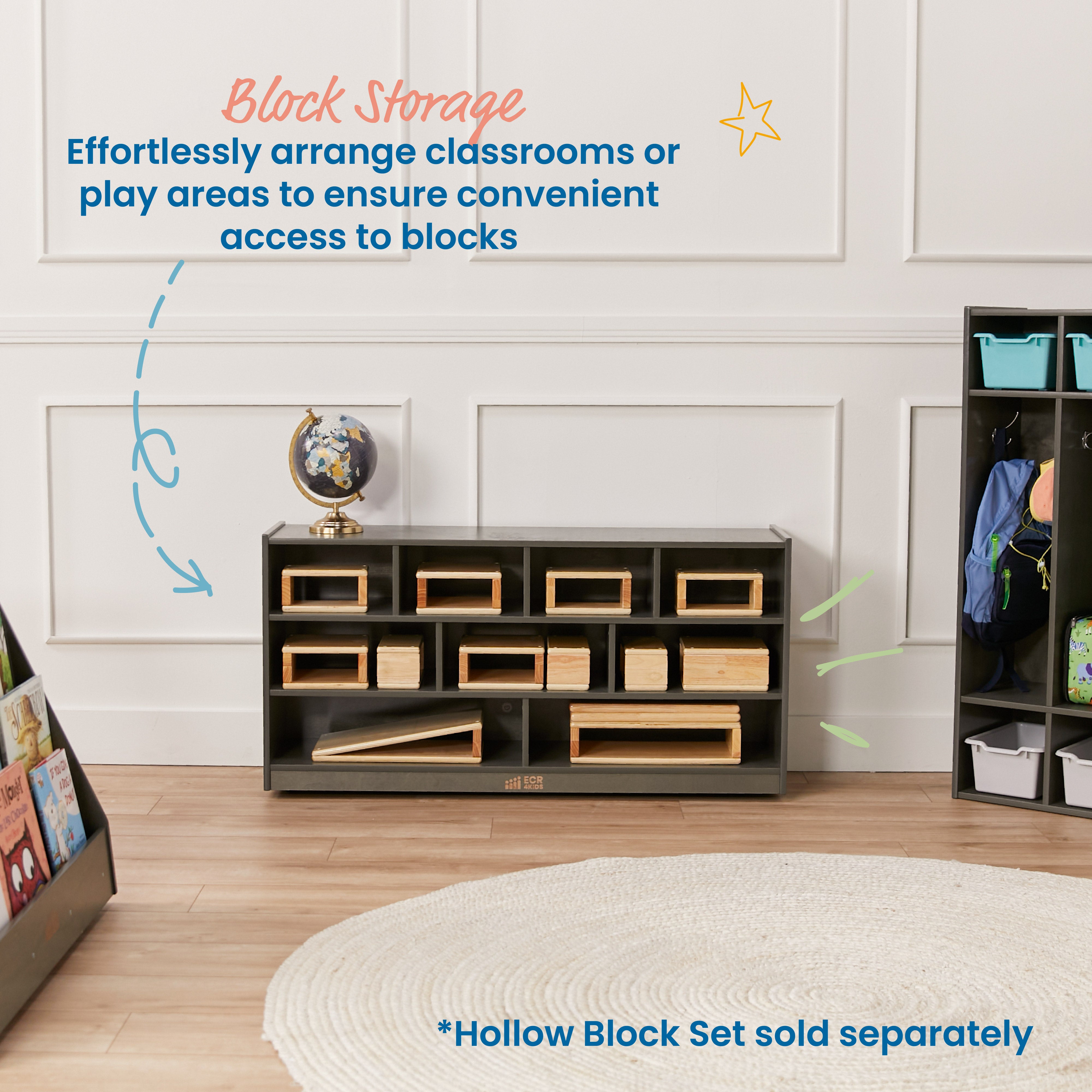 Mobile Block Storage Cart, Large