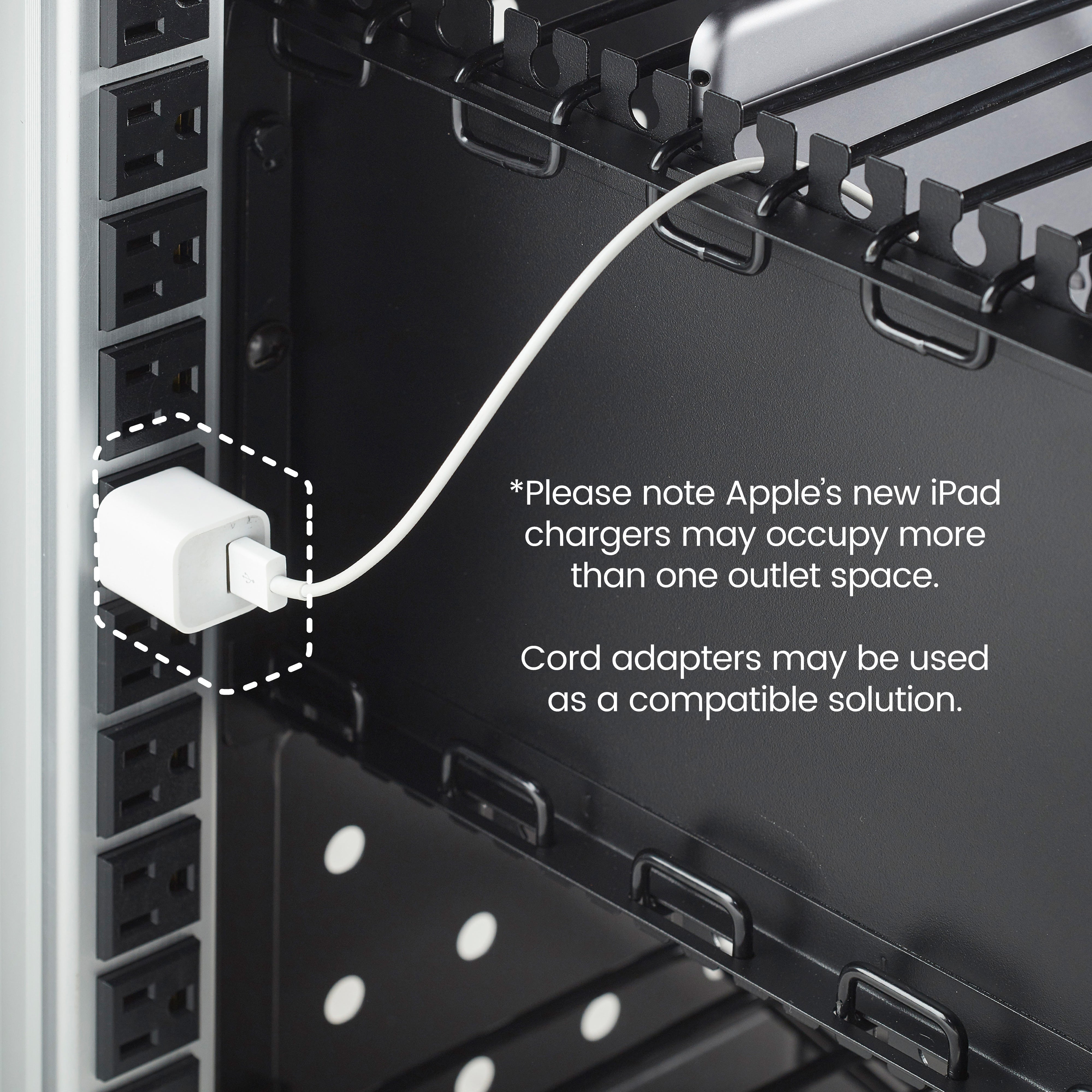 30-Bay Mobile Charging Cart, Storage for Laptops and Tablets