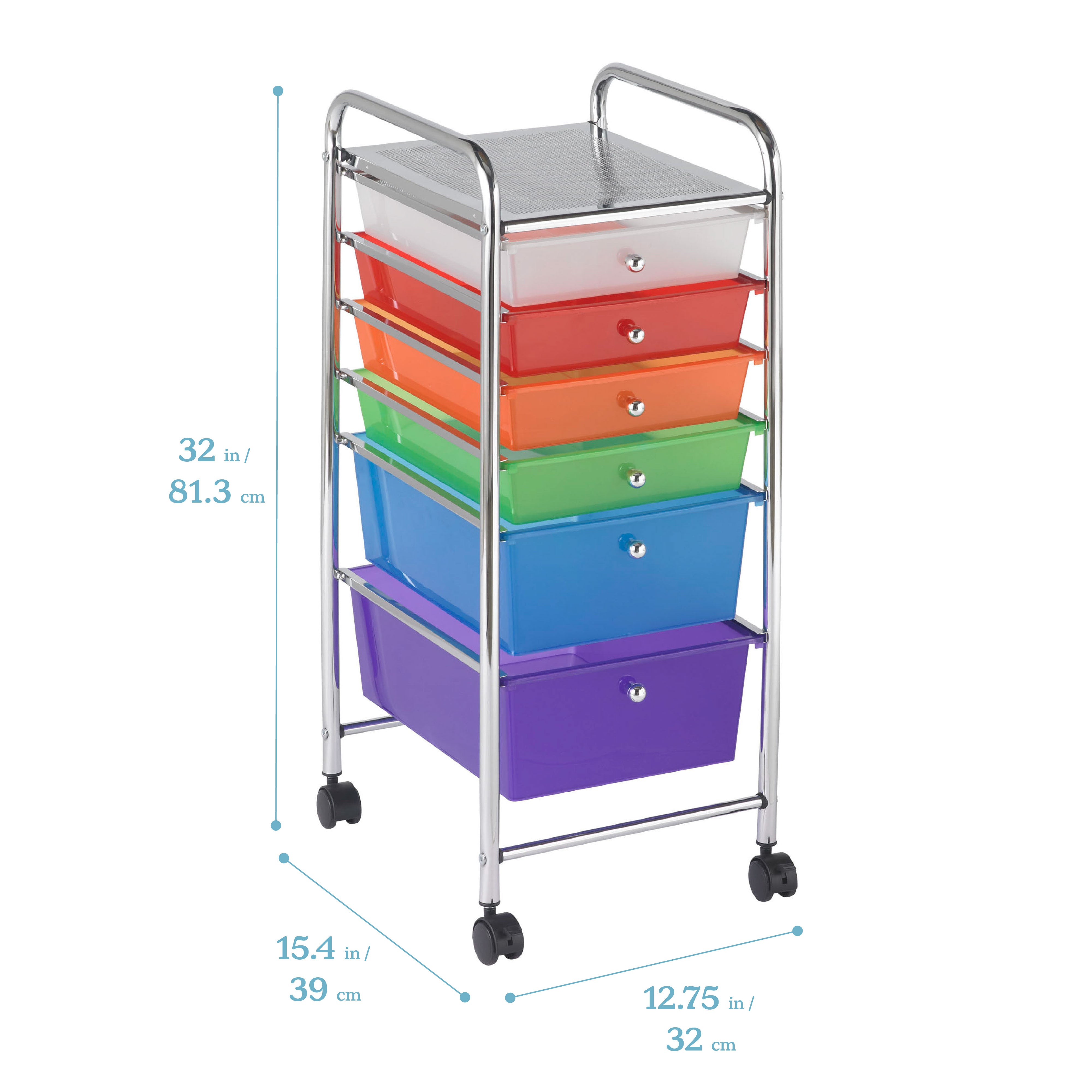 6-Drawer Everyday Rolling Utility Storage Cart
