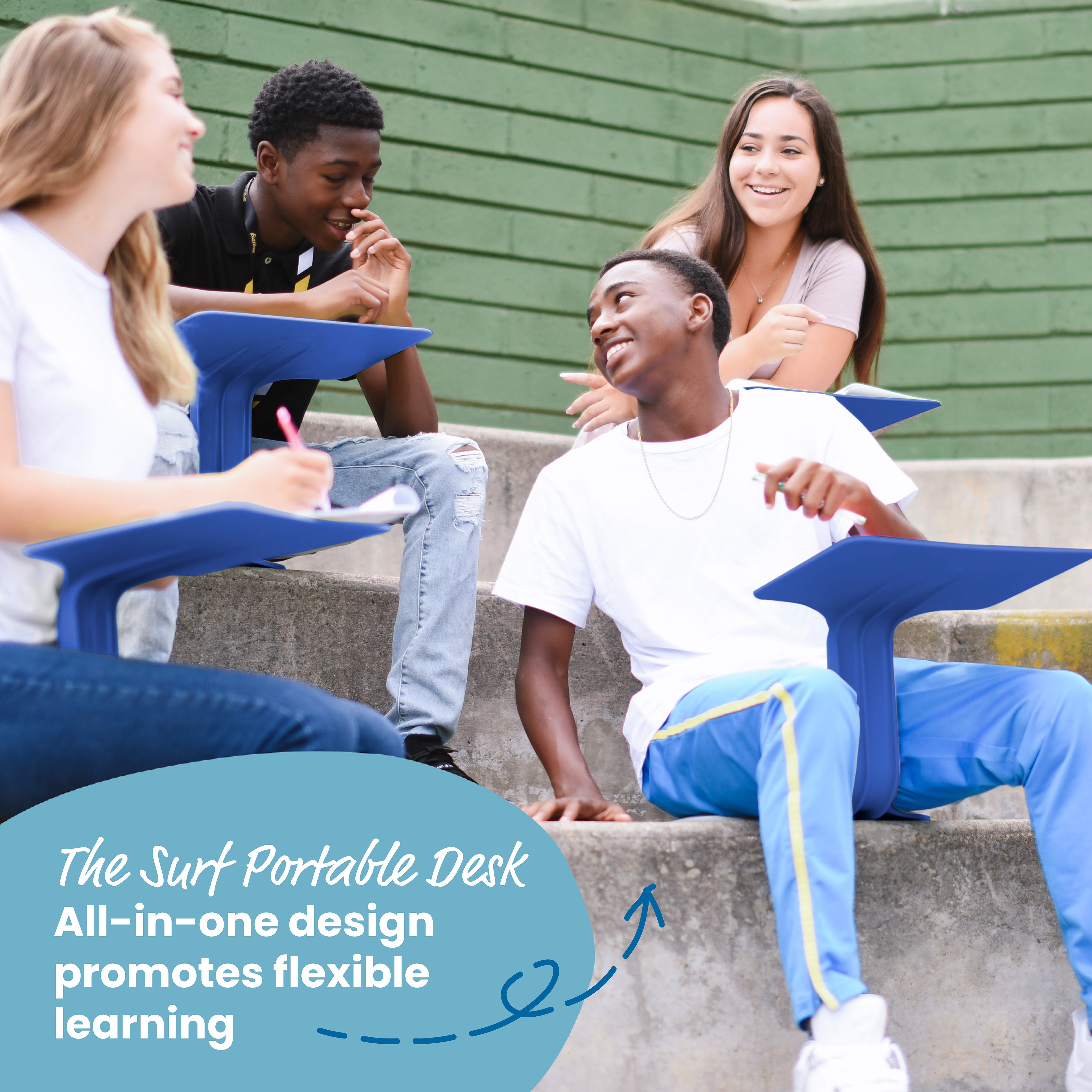 The Surf Portable Lap Desk with Mobile Storage Rack, 30-Pack