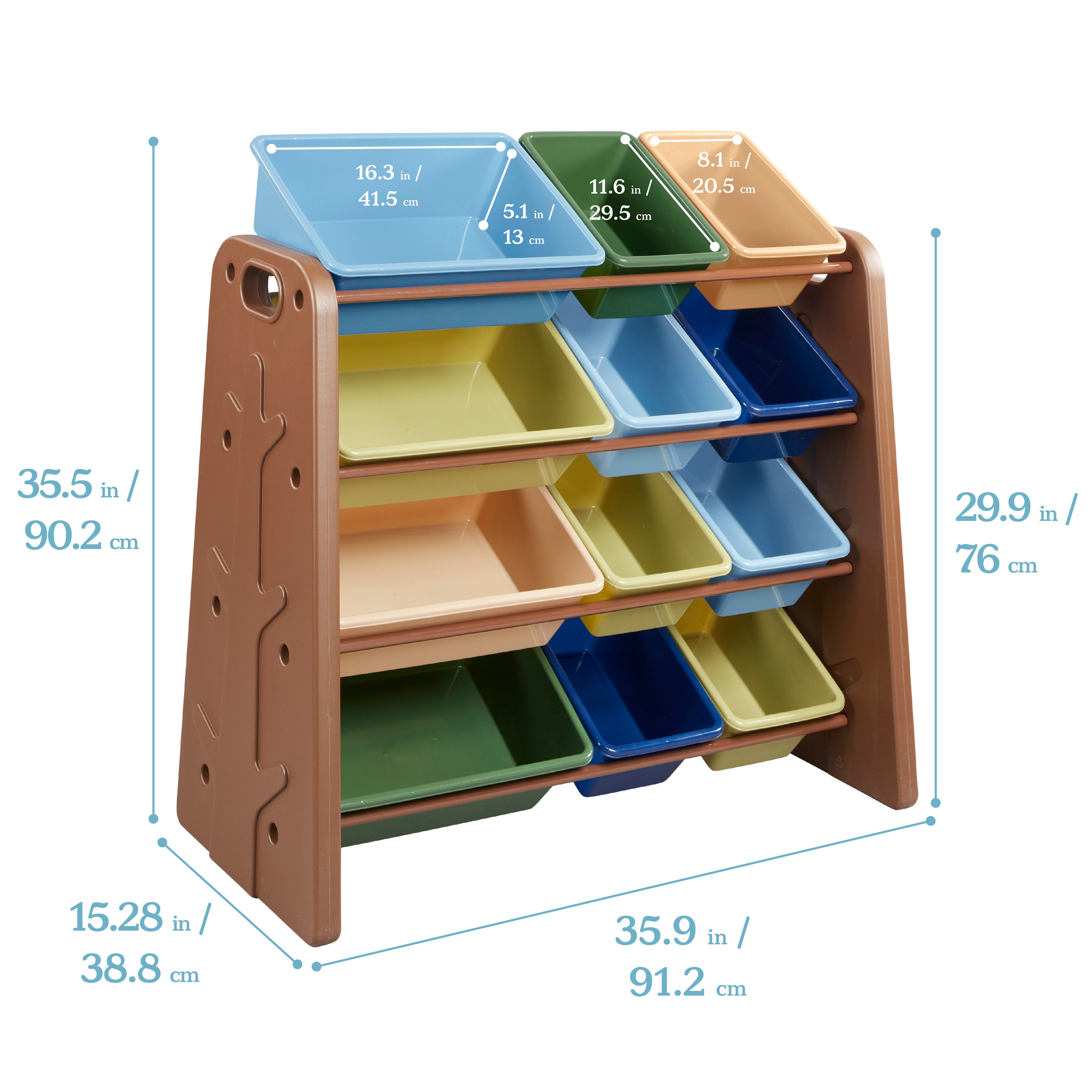 Tree Storage Organizer with 12 Bins