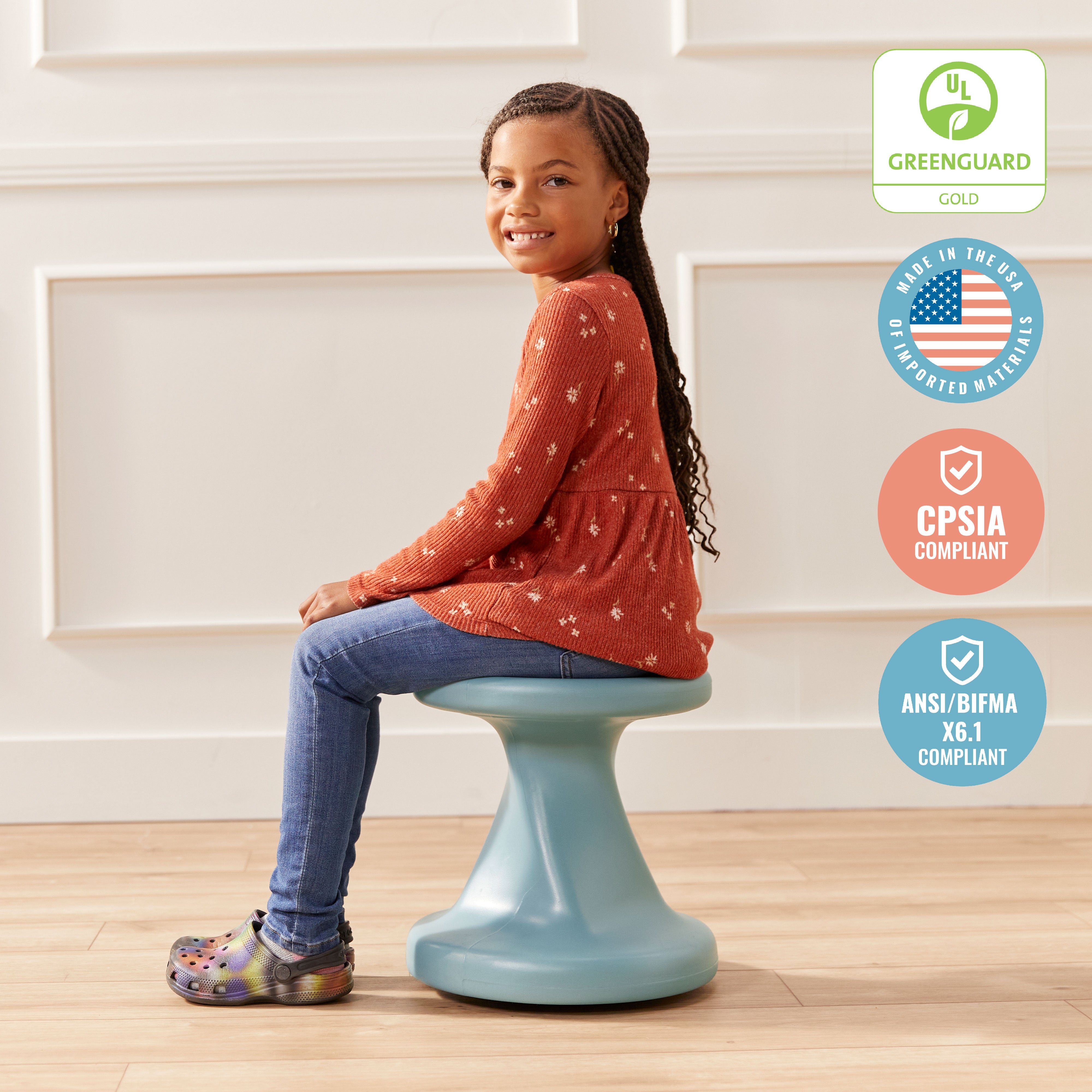Twist Wobble Stool, 14in Seat Height