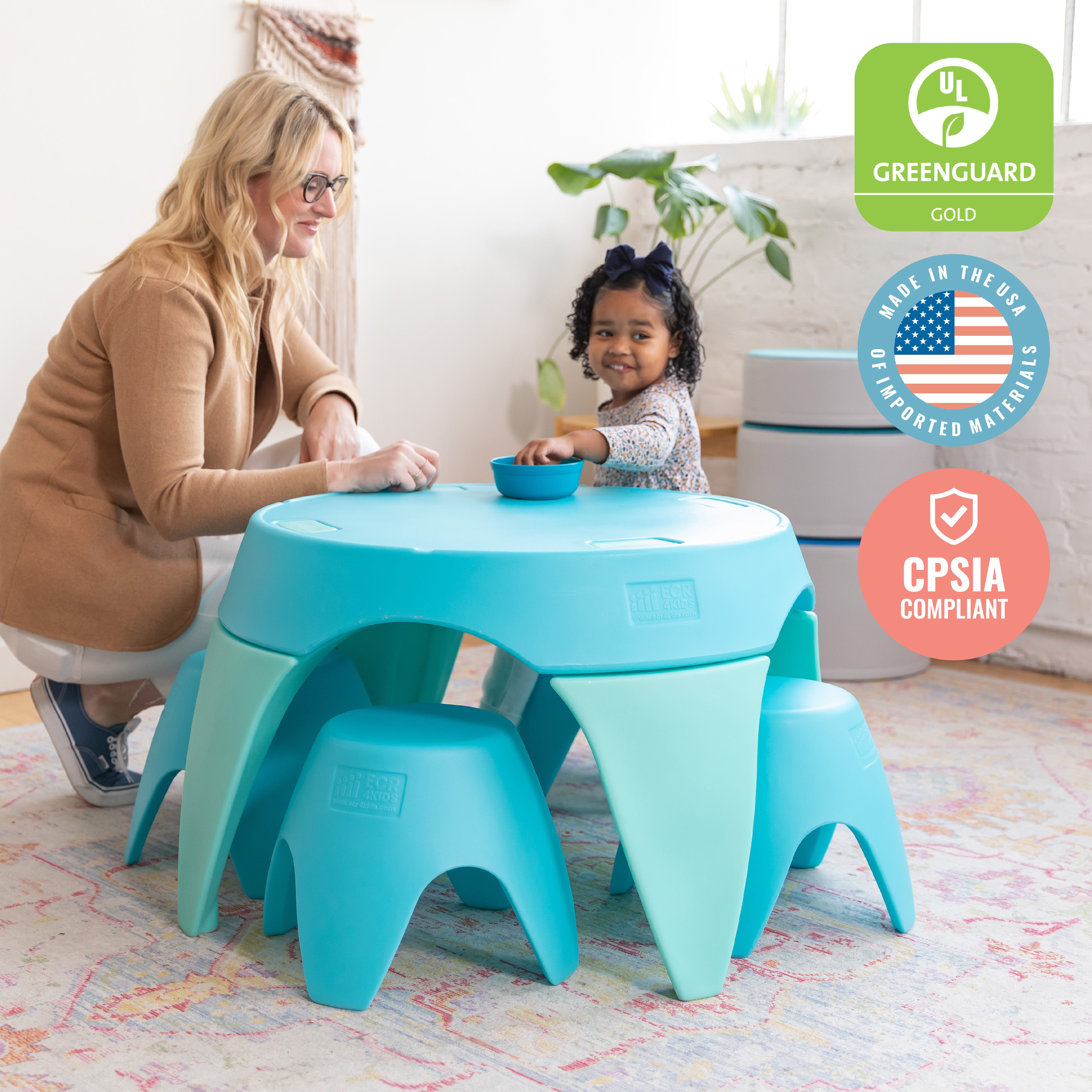 Ayana Table and Stool Set, 5-Piece