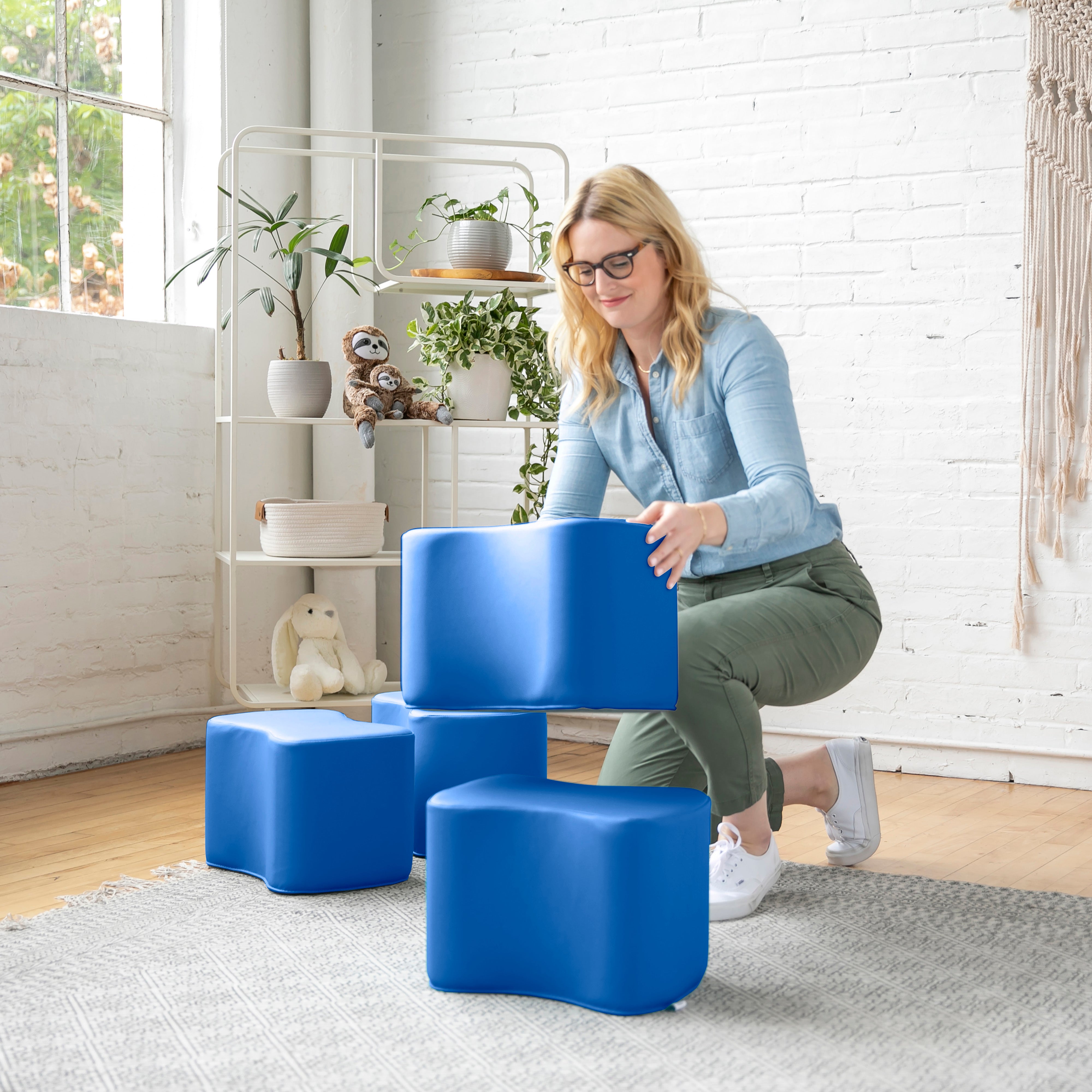 SoftZone Toddler Modular Stool Set, 2-Pack