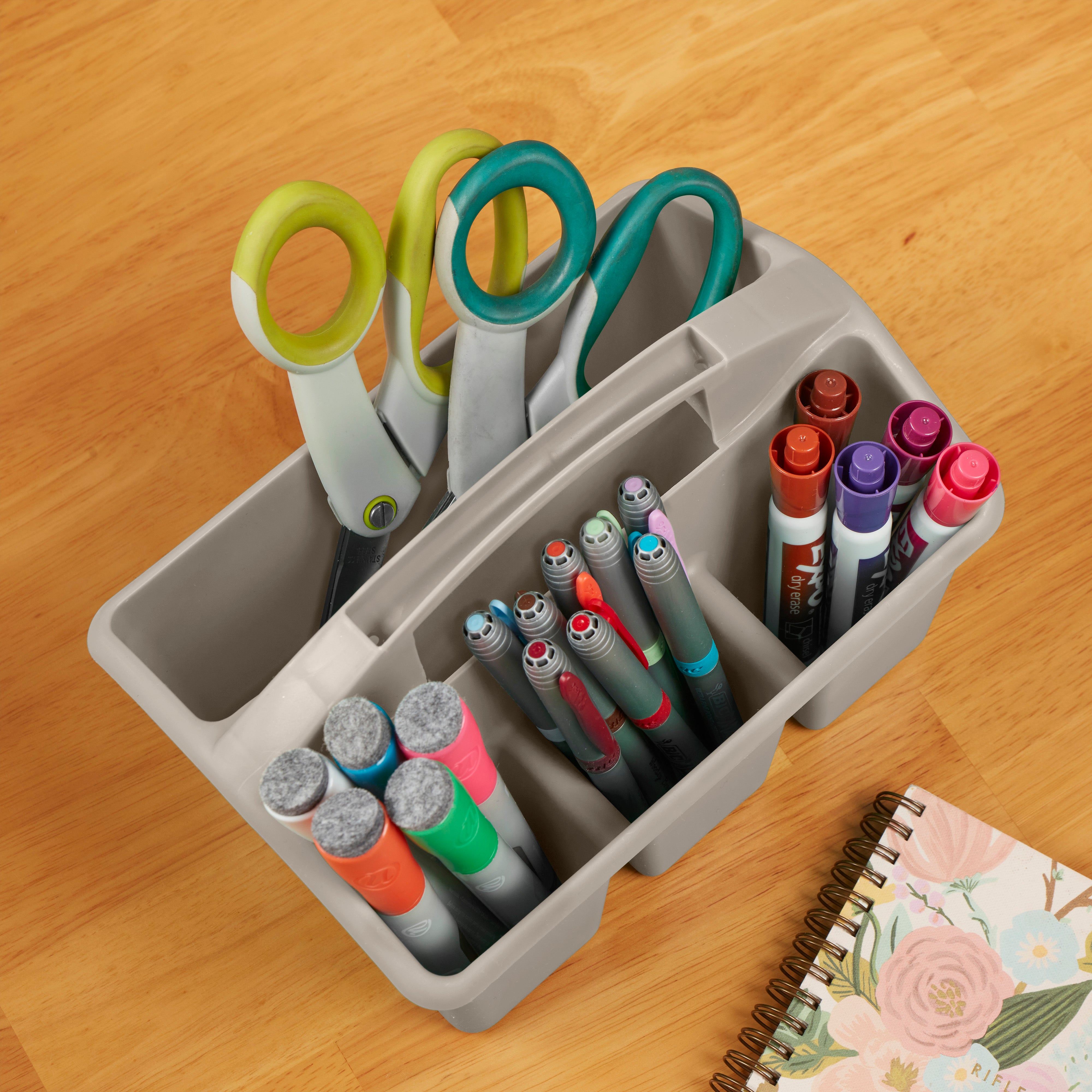 4-Compartment Small Plastic Caddy, 6-Pack