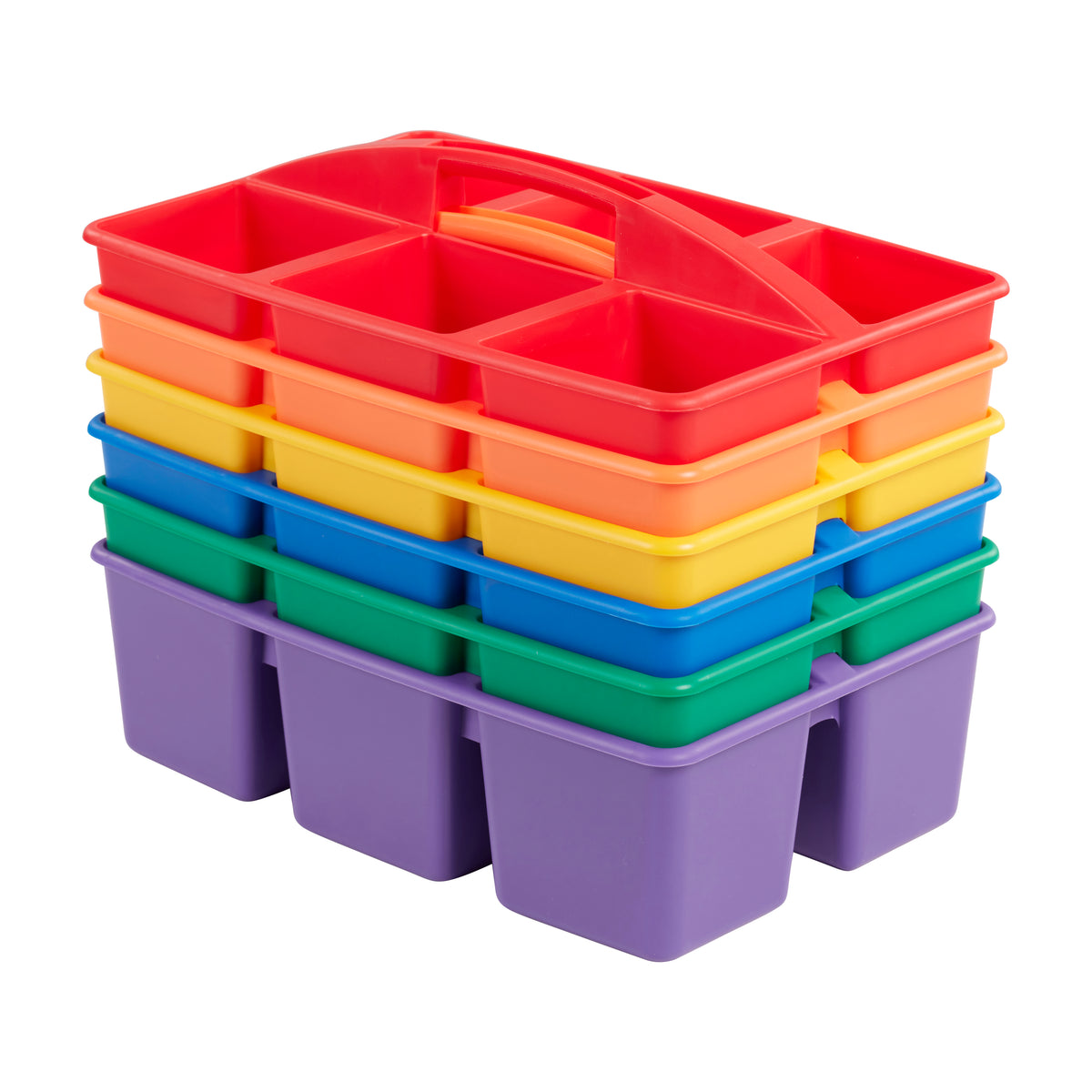 6-Compartment Large Plastic Caddy, 6-Pack