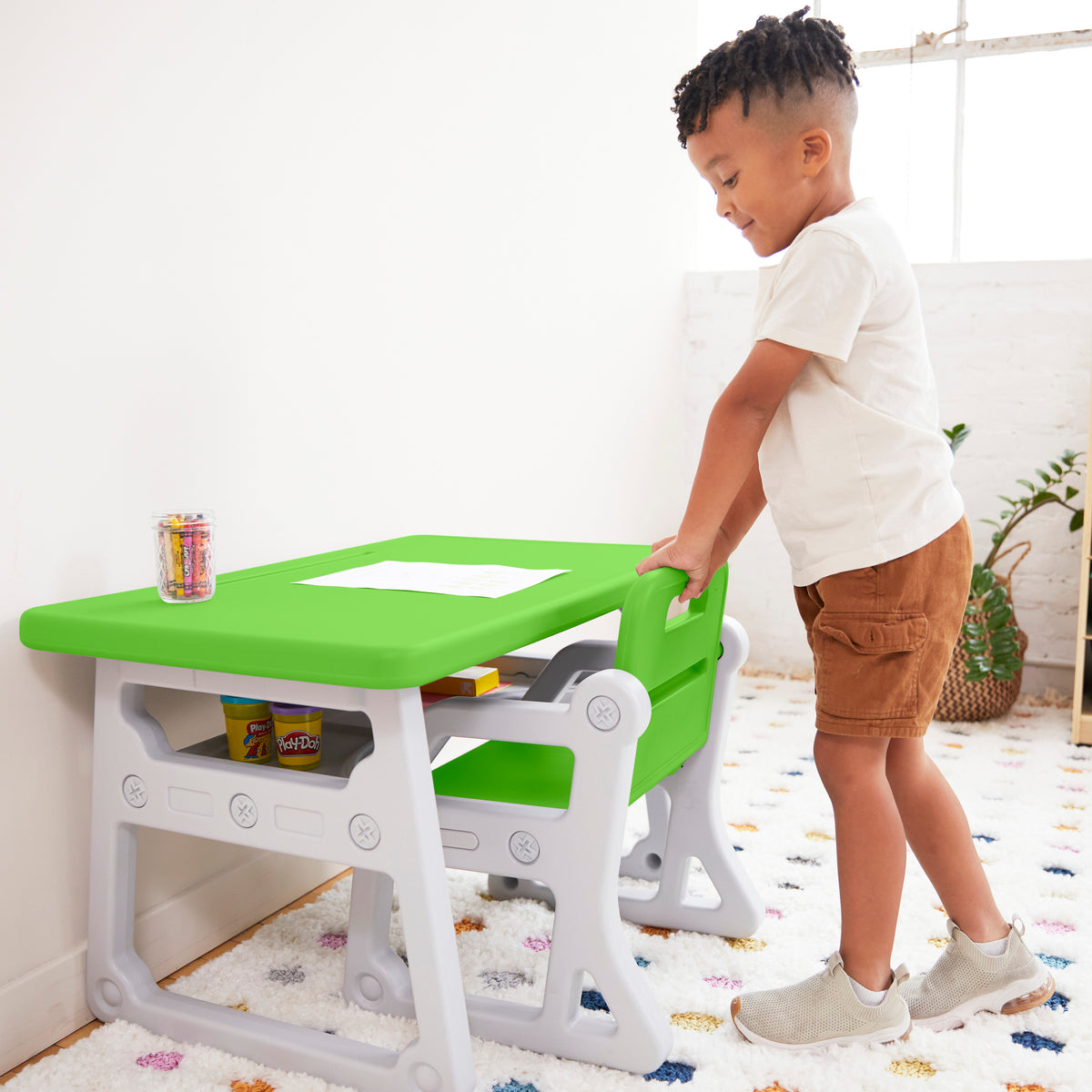 Toddler Plus Desk and Chair Set, 2-Piece