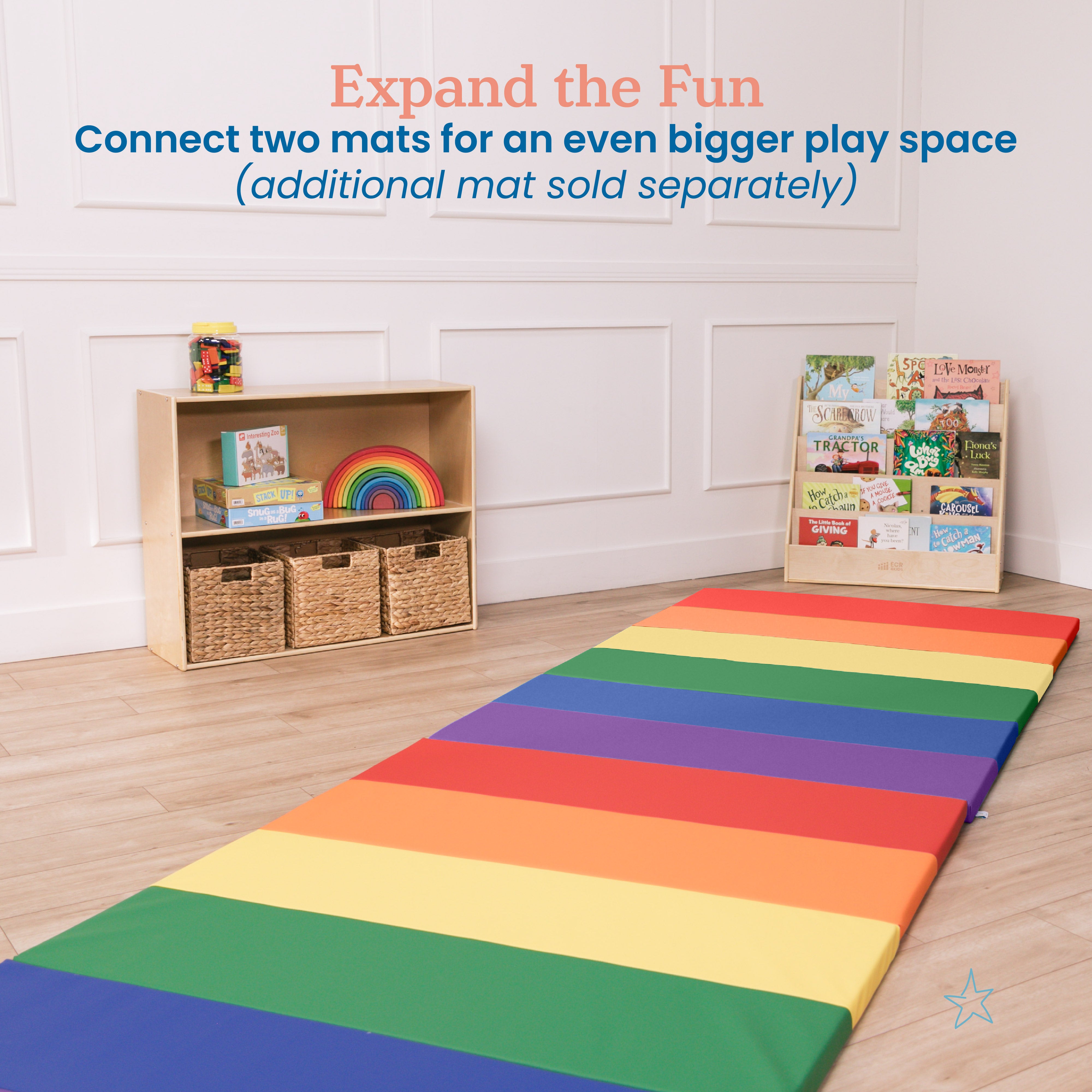 6-Section Rainbow Runway Activity Mat
