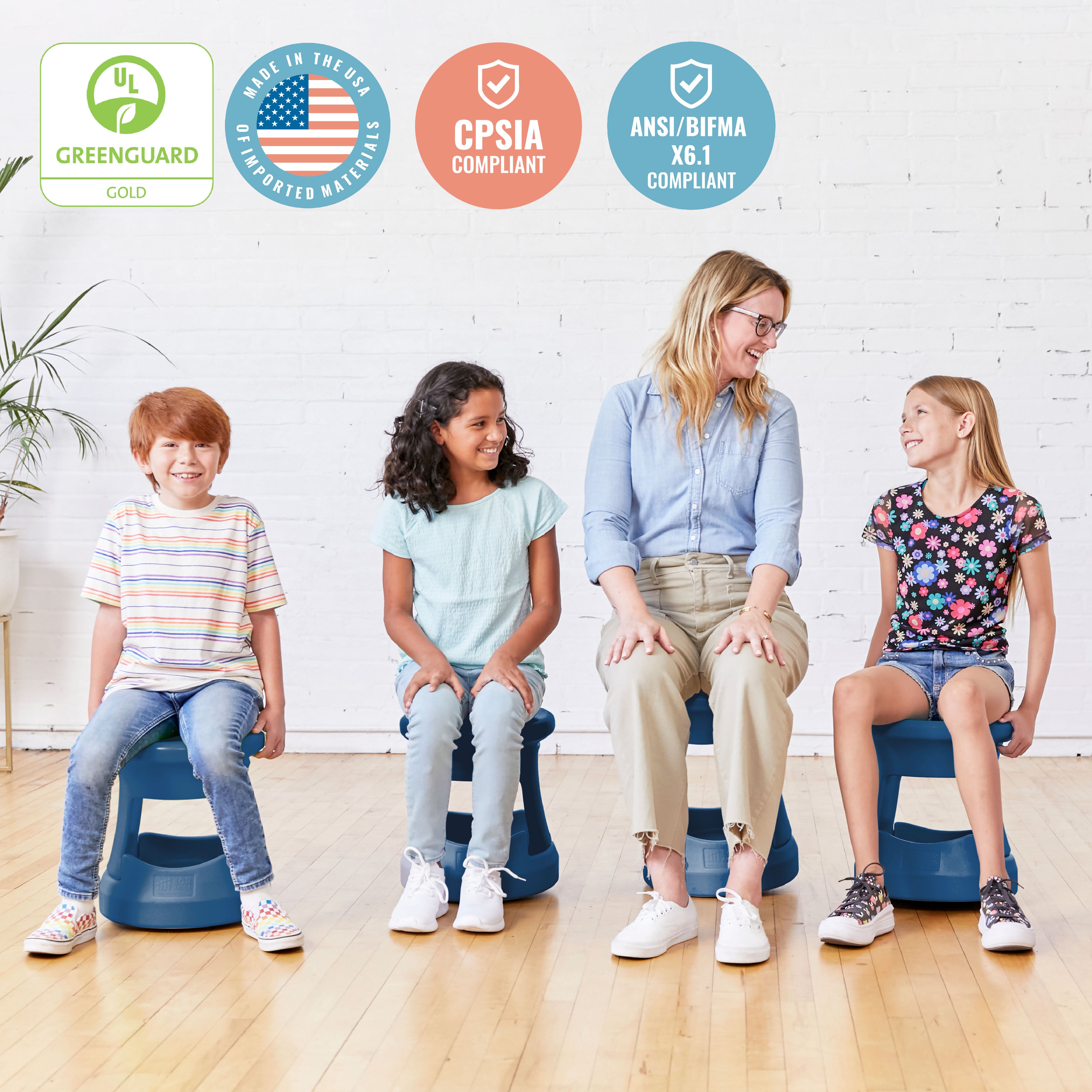 Storage Wobble Stool, 15in Seat Height