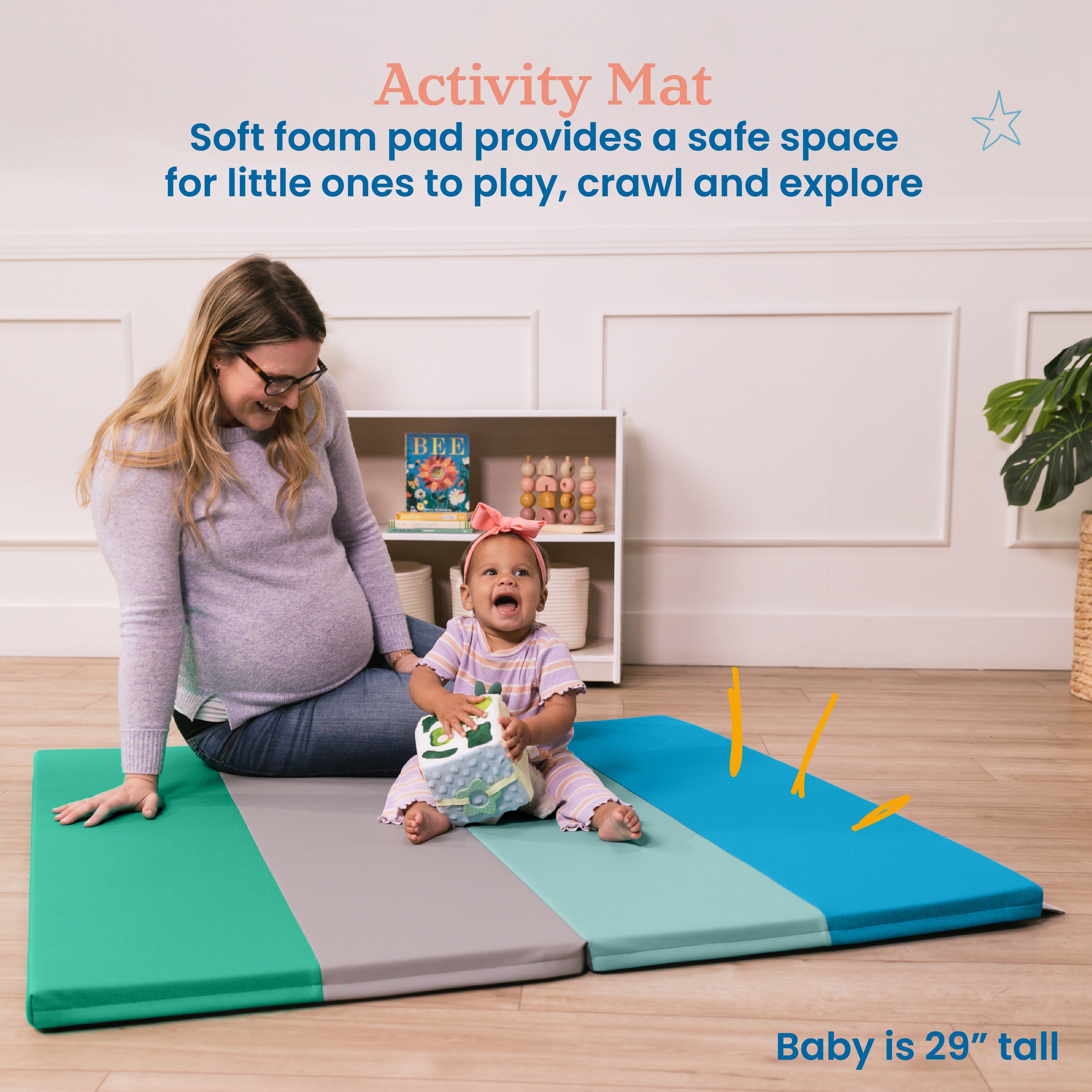 4-Section Rainbow Runway Activity Mat