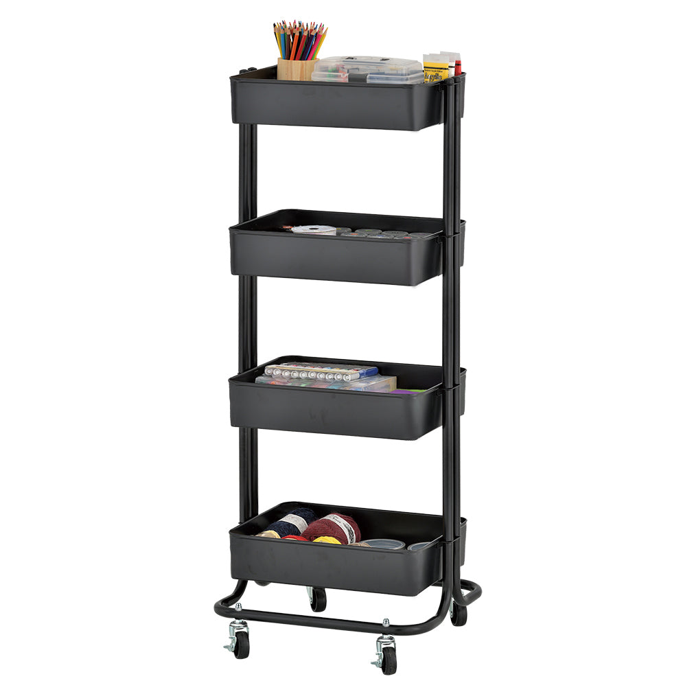 4-Tier Metal Rolling Utility Cart