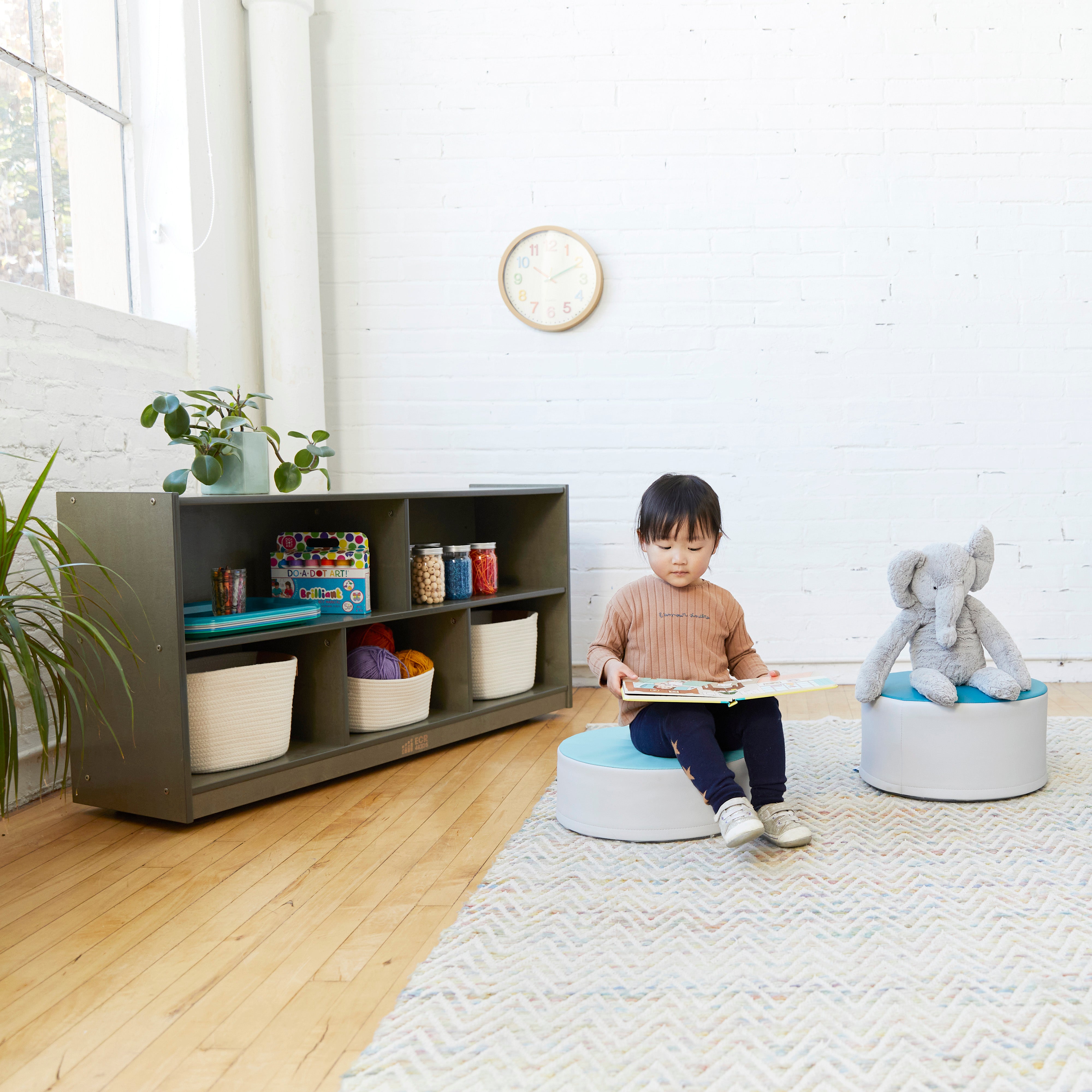 5-Compartment Mobile Storage Cabinet, Toddler