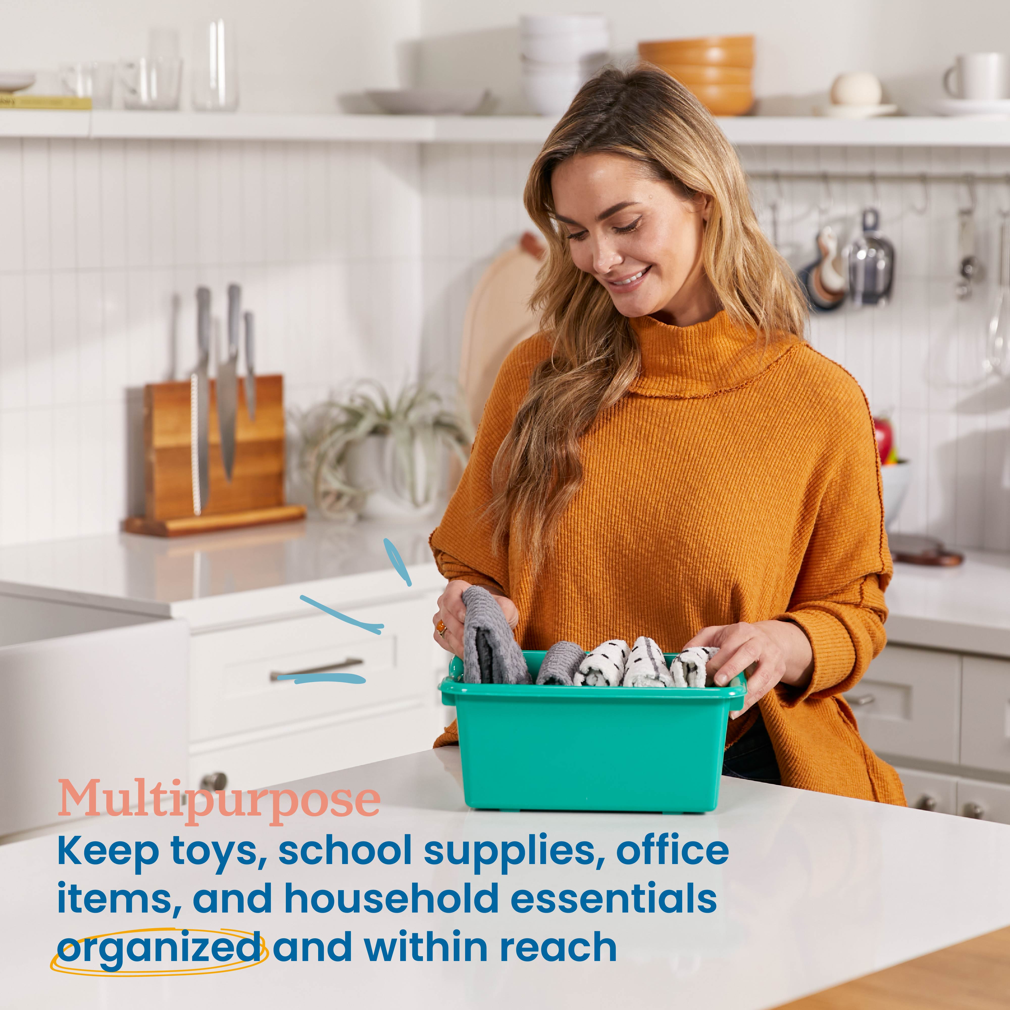 Scoop Front Storage Bins, 10-Piece