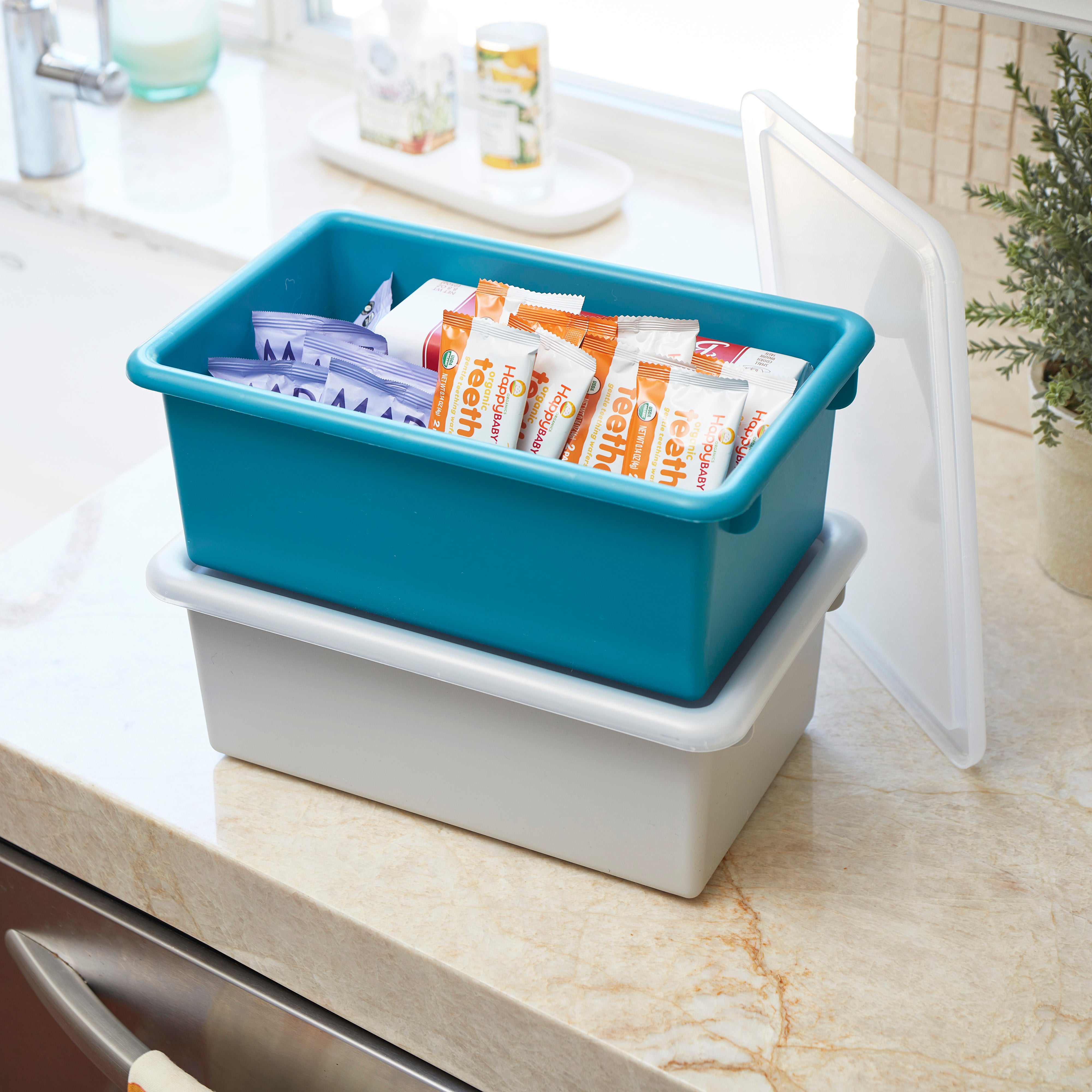 Cubby Storage Bin with Lid, 10-Piece
