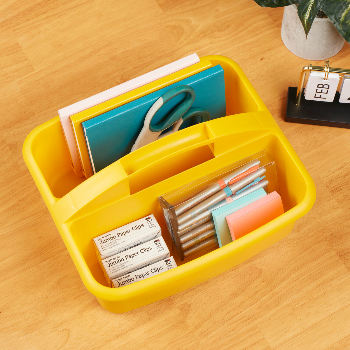 2-Compartment Large Plastic Caddy, 6-Pack