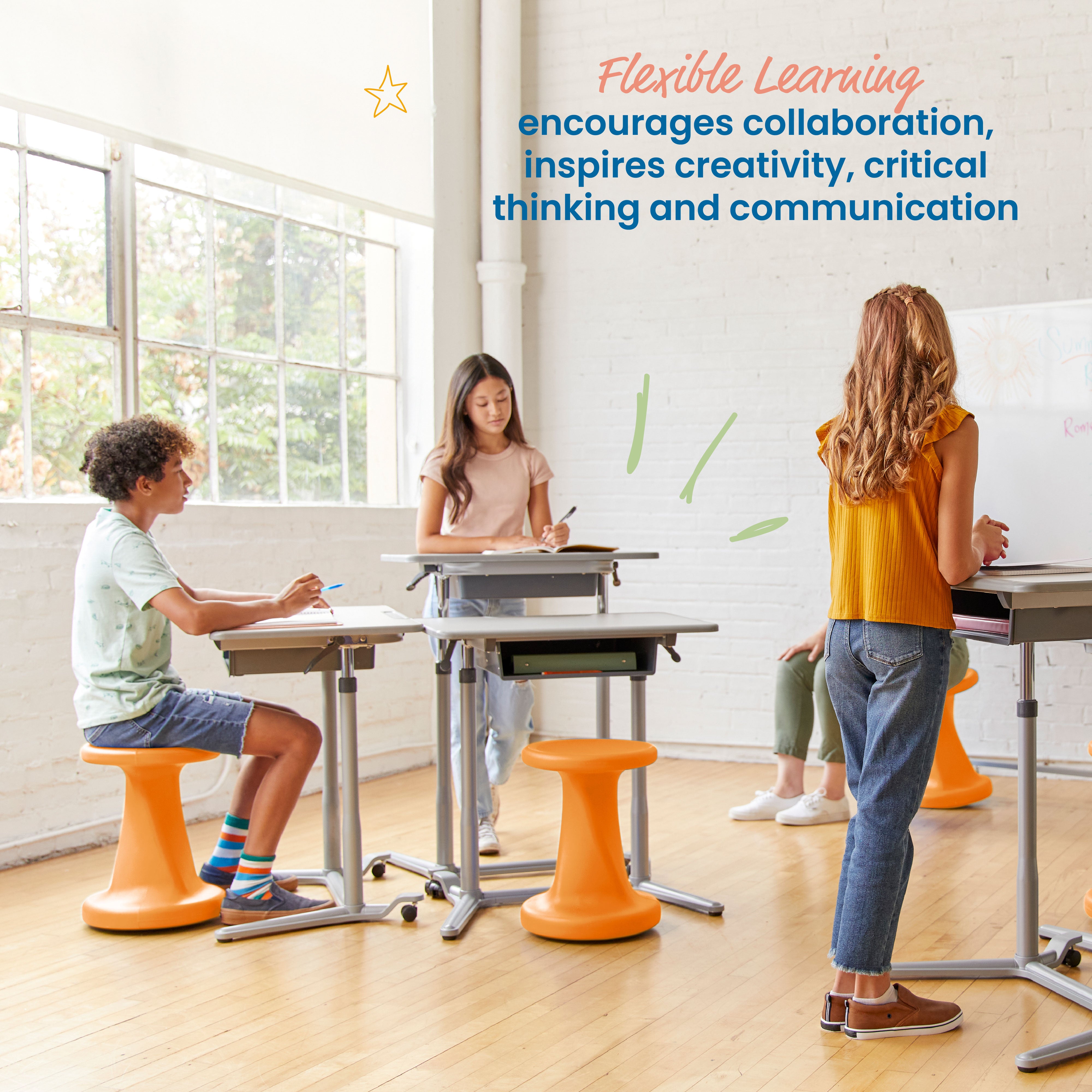 Twist Wobble Stool, 18in Seat Height