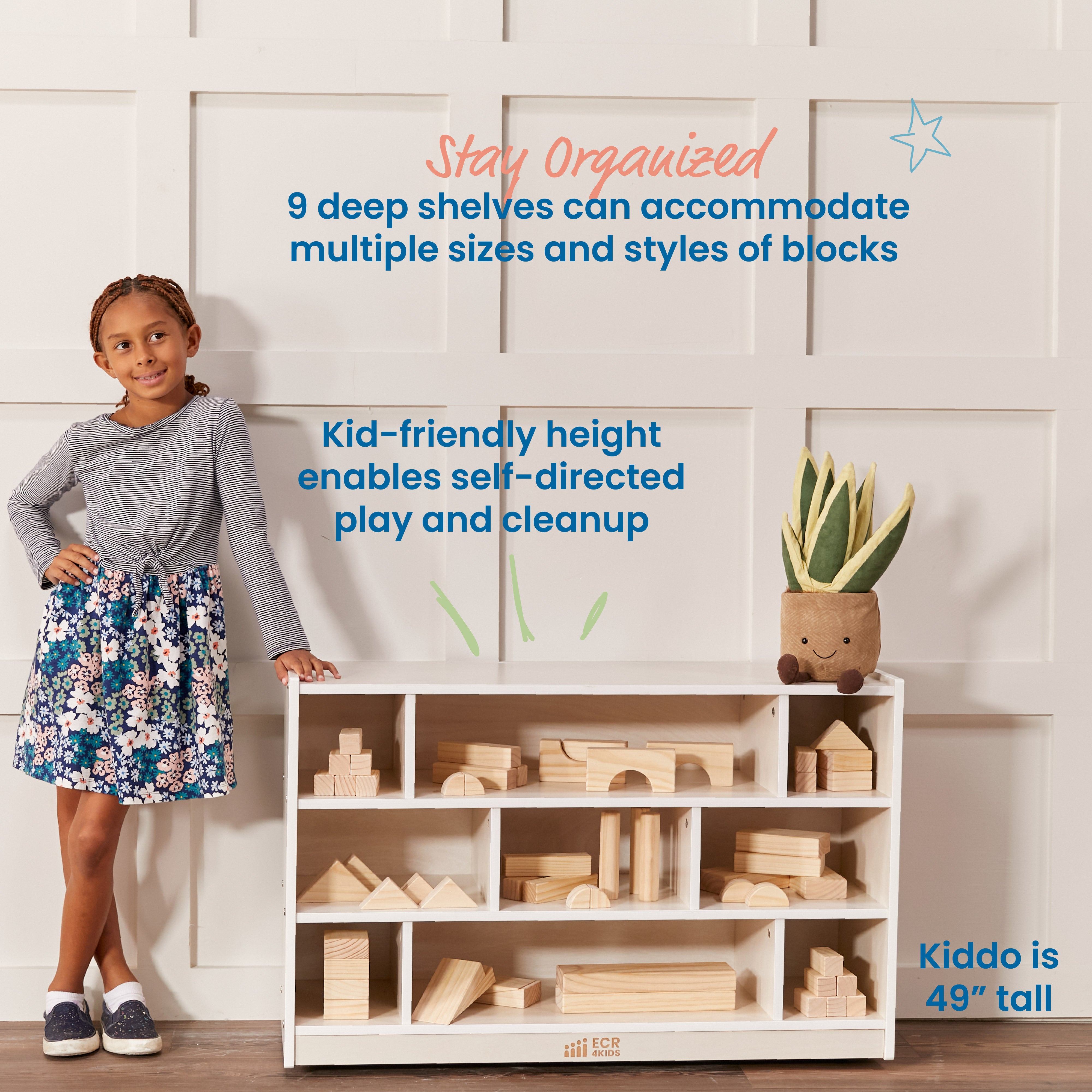 Mobile Block Storage Cart, Medium