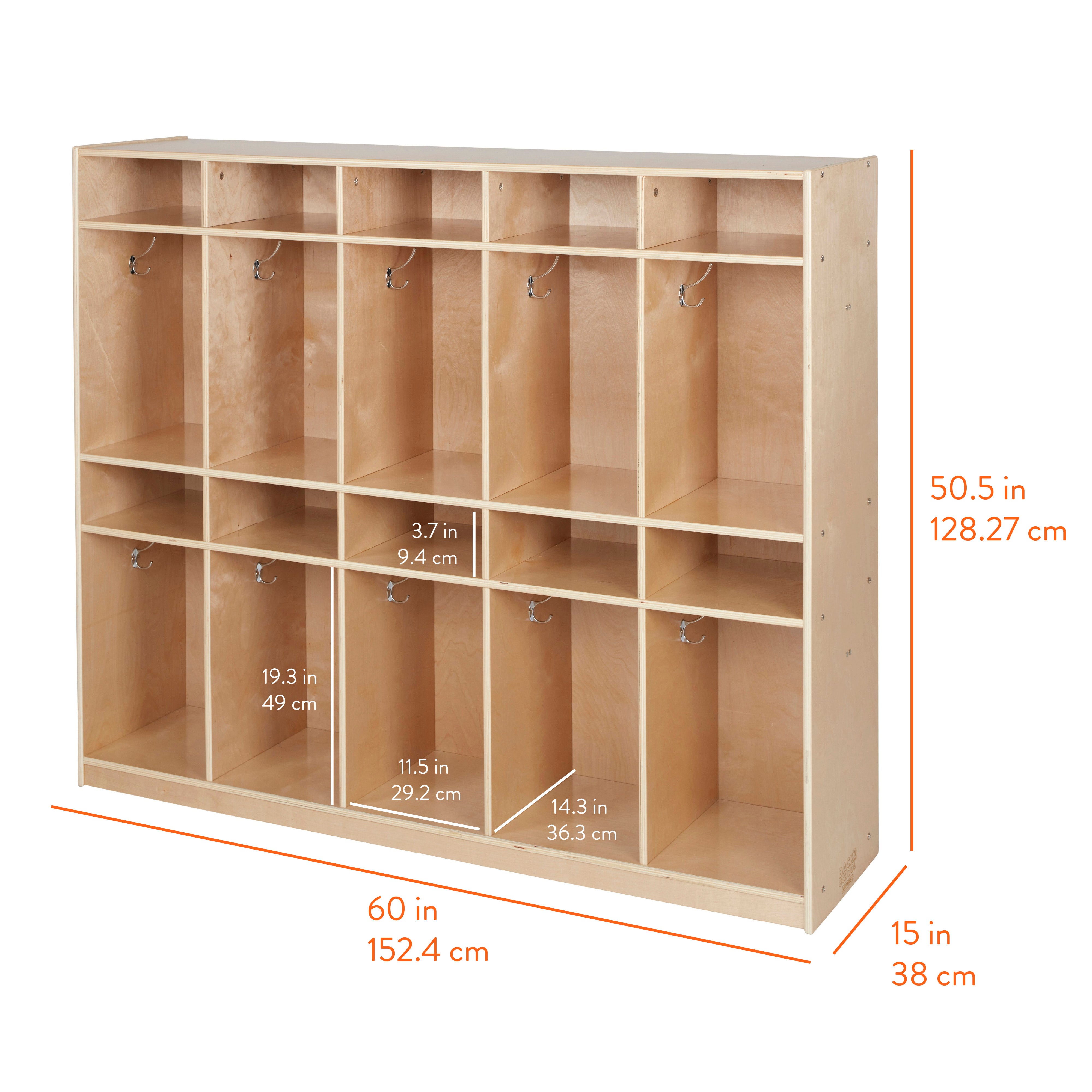 10-Section Cubby Storage Coat Locker