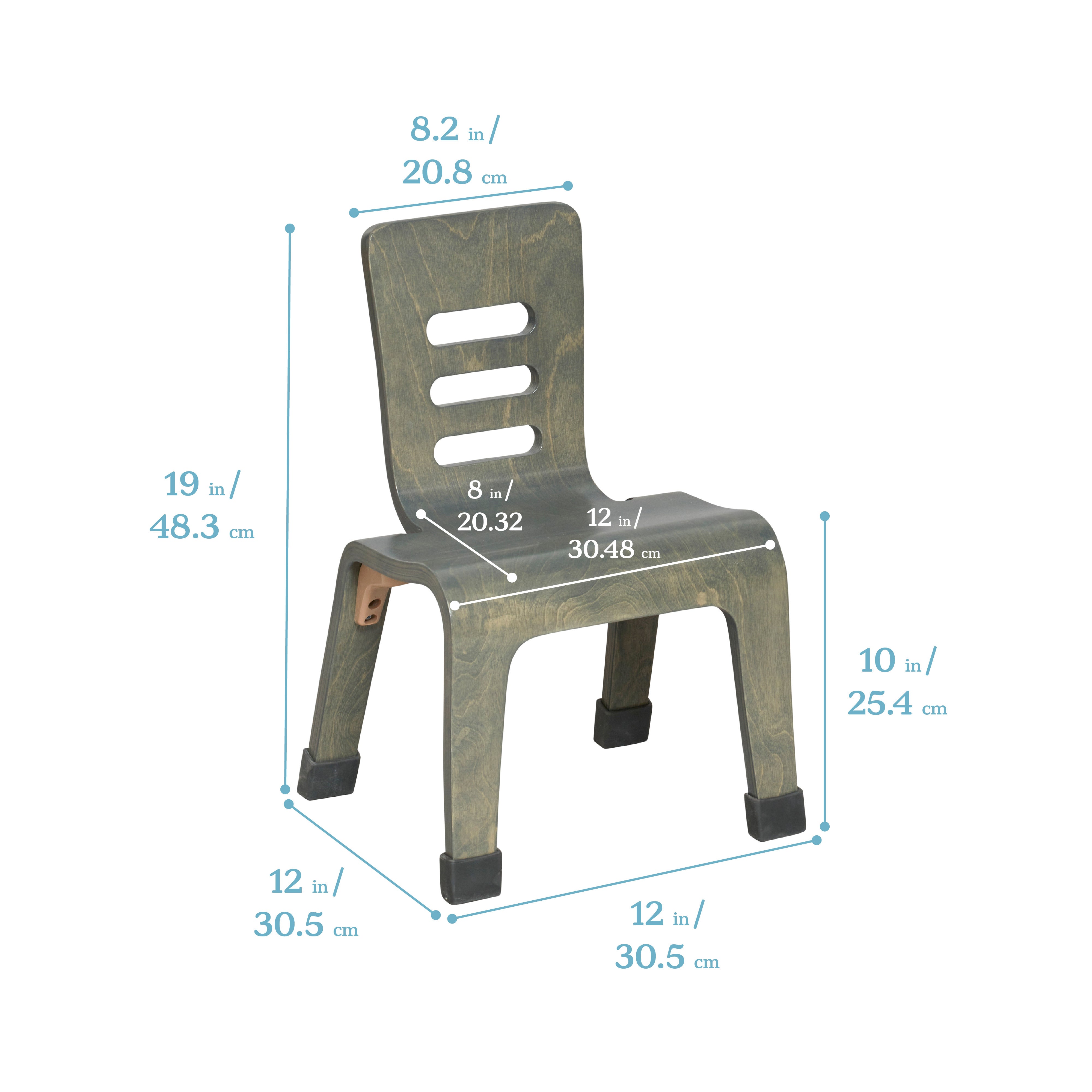 Bentwood Chair, 10in Seat Height, 2-Pack