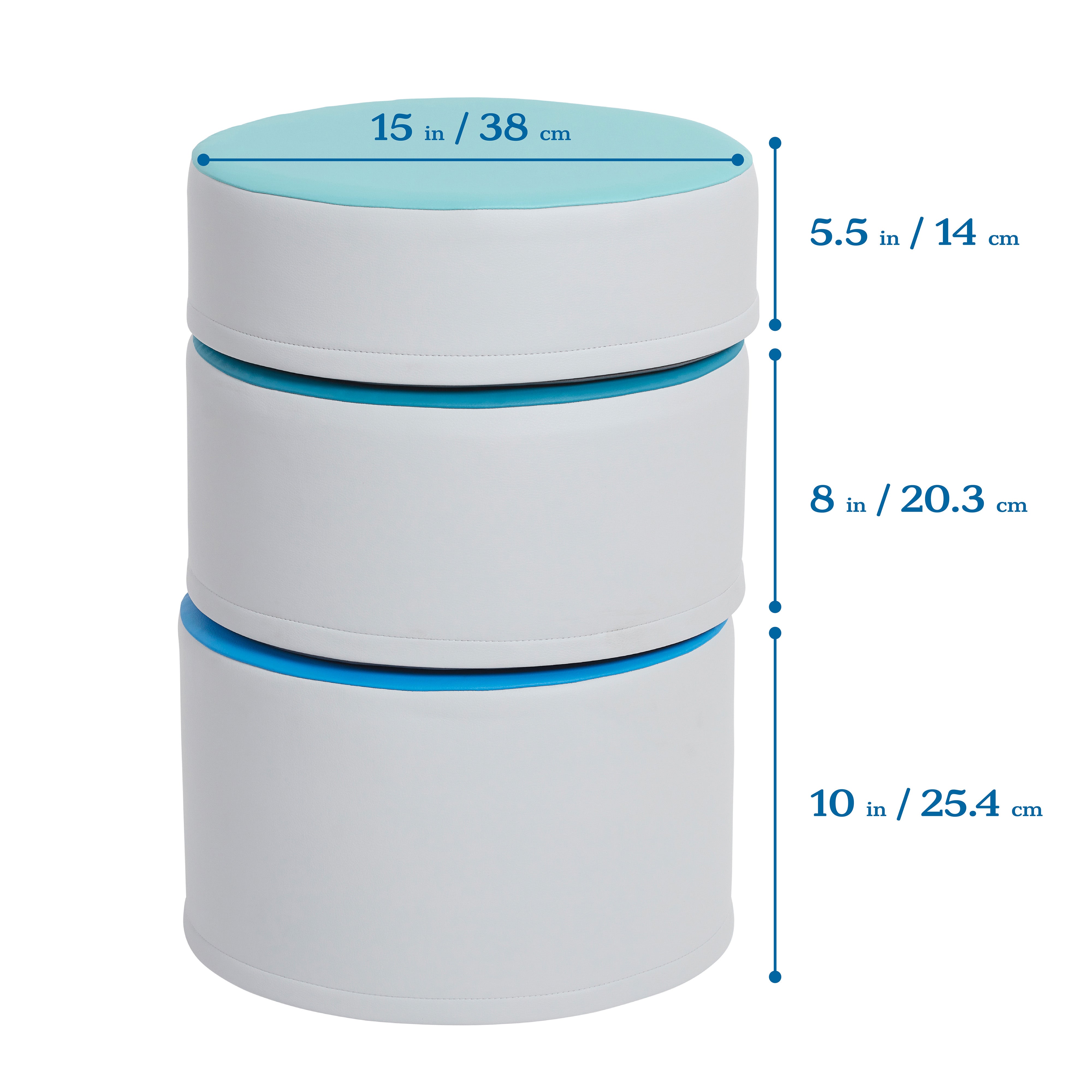 Colorful Stump Stool Set, 3-Piece